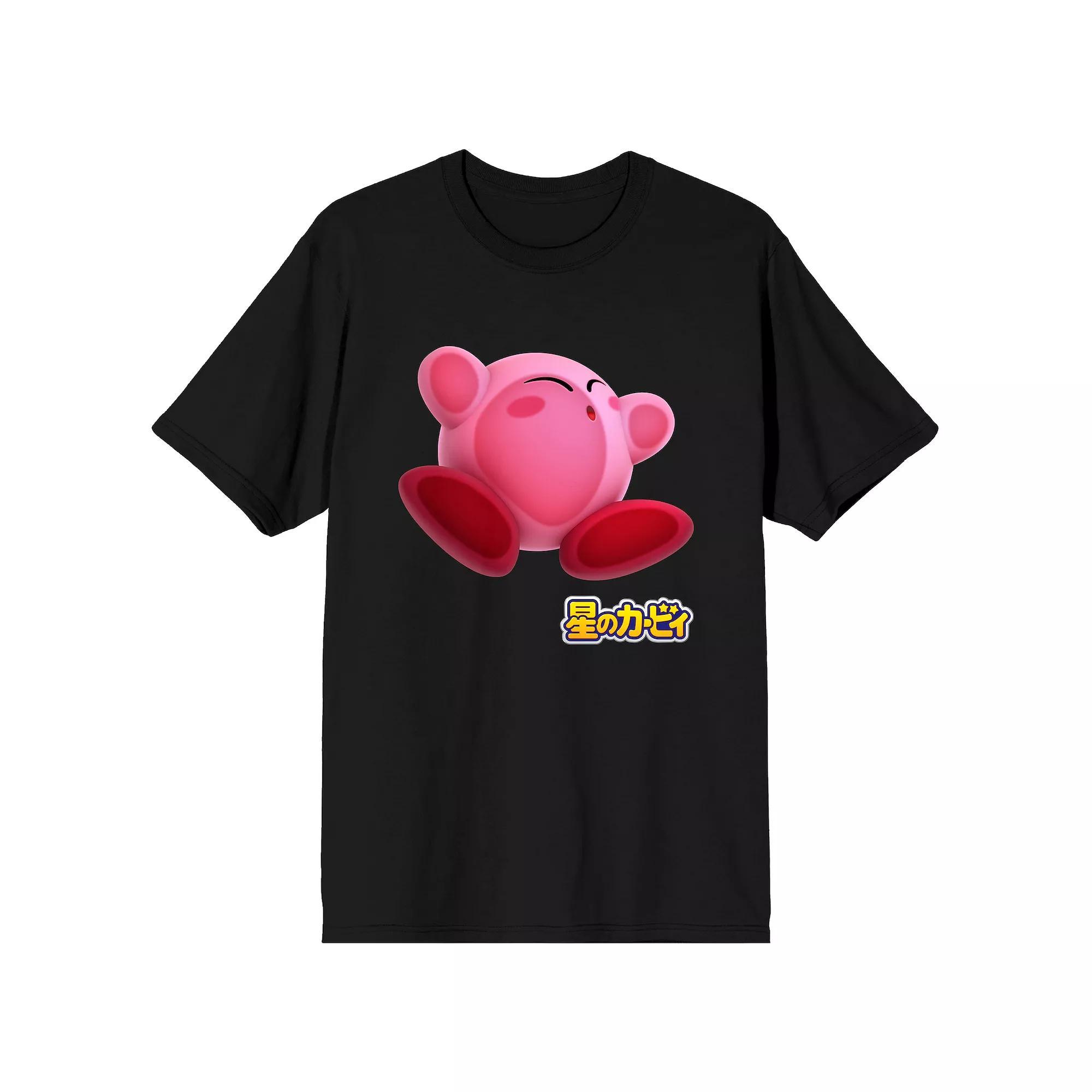 Men's Kirby Pink Mochi Tee, Size: Small, Black Product Image