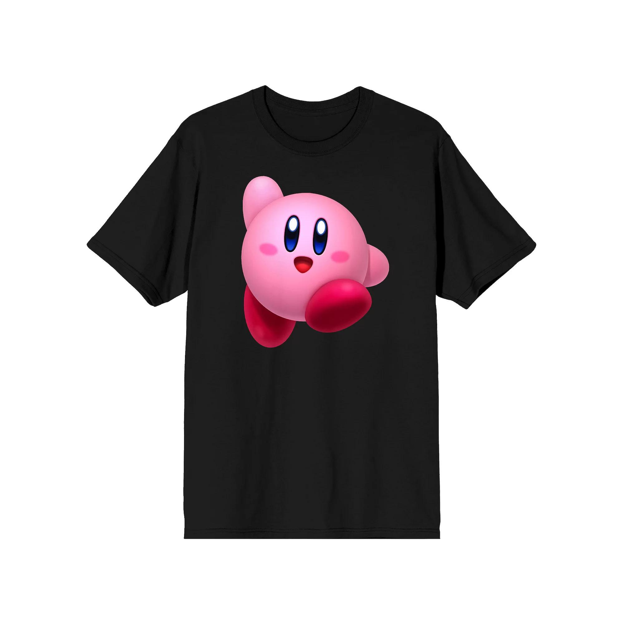 Men's Kirby Pink Mochi Says Hi Tee, Size: XL, Black Product Image