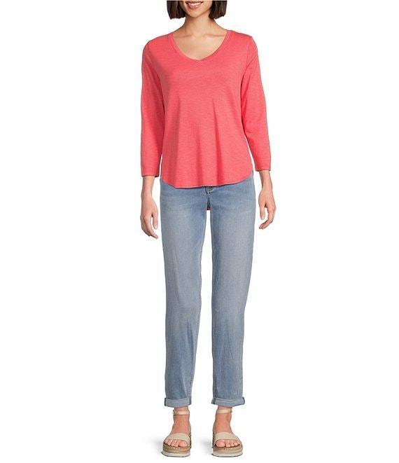 Tommy Bahama Ashby Isles Slub Rib V-Neck 3/4 Sleeve Tee Product Image