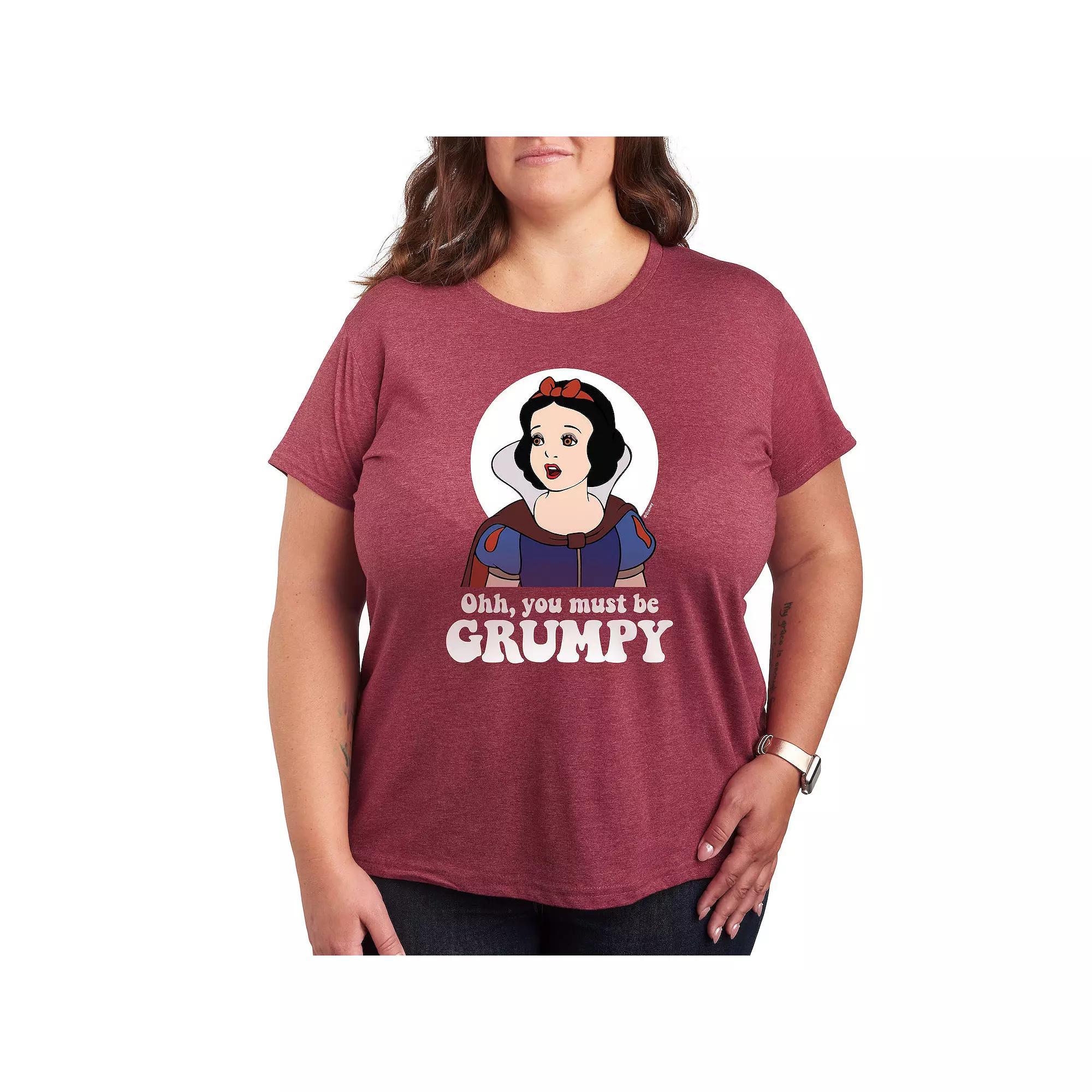 Plus Size Friends The Routine Poses Graphic Tee, Womens Grey Dark Red Product Image