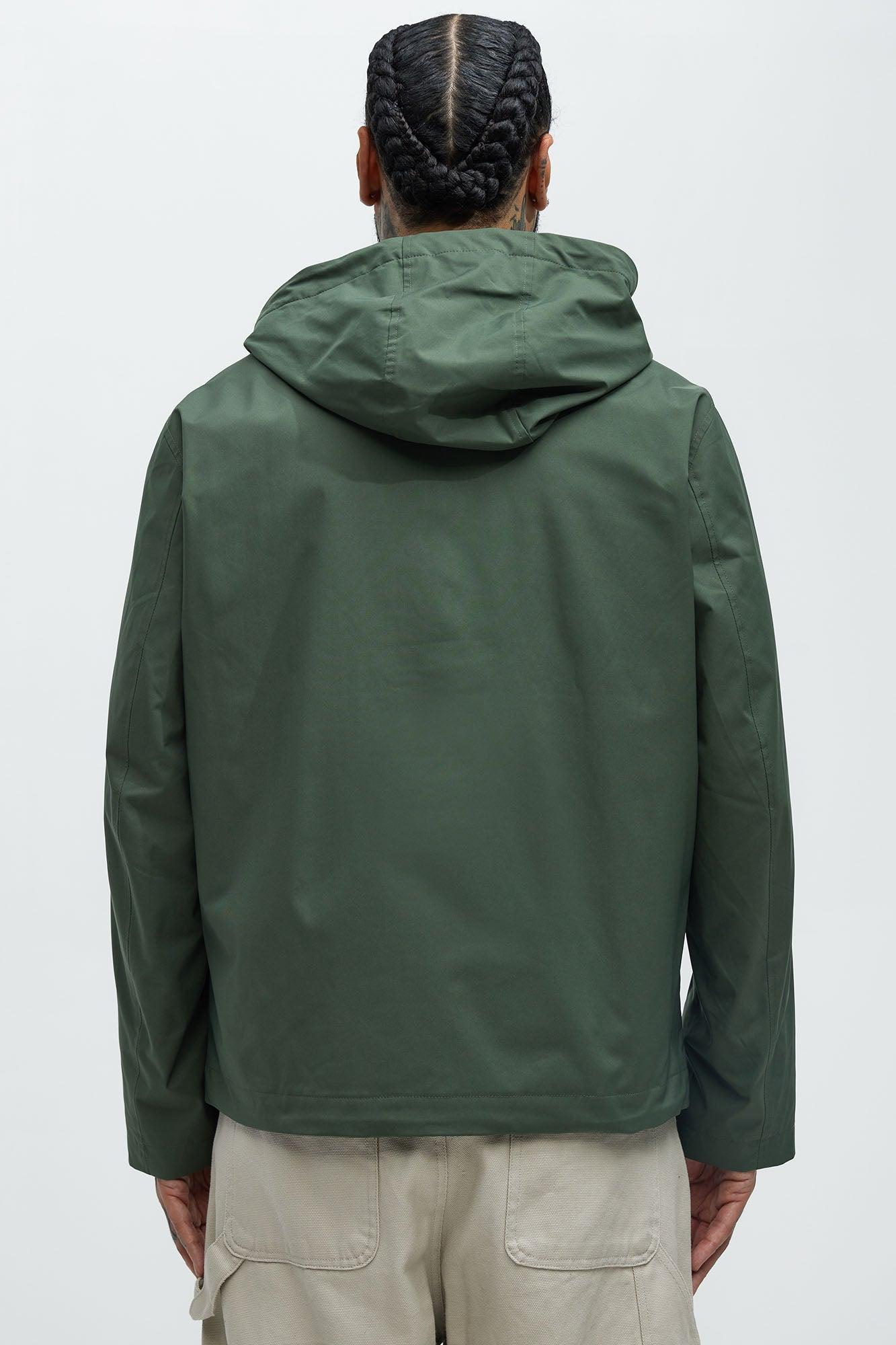 Never Worried Hooded Tech Jacket - Green Product Image