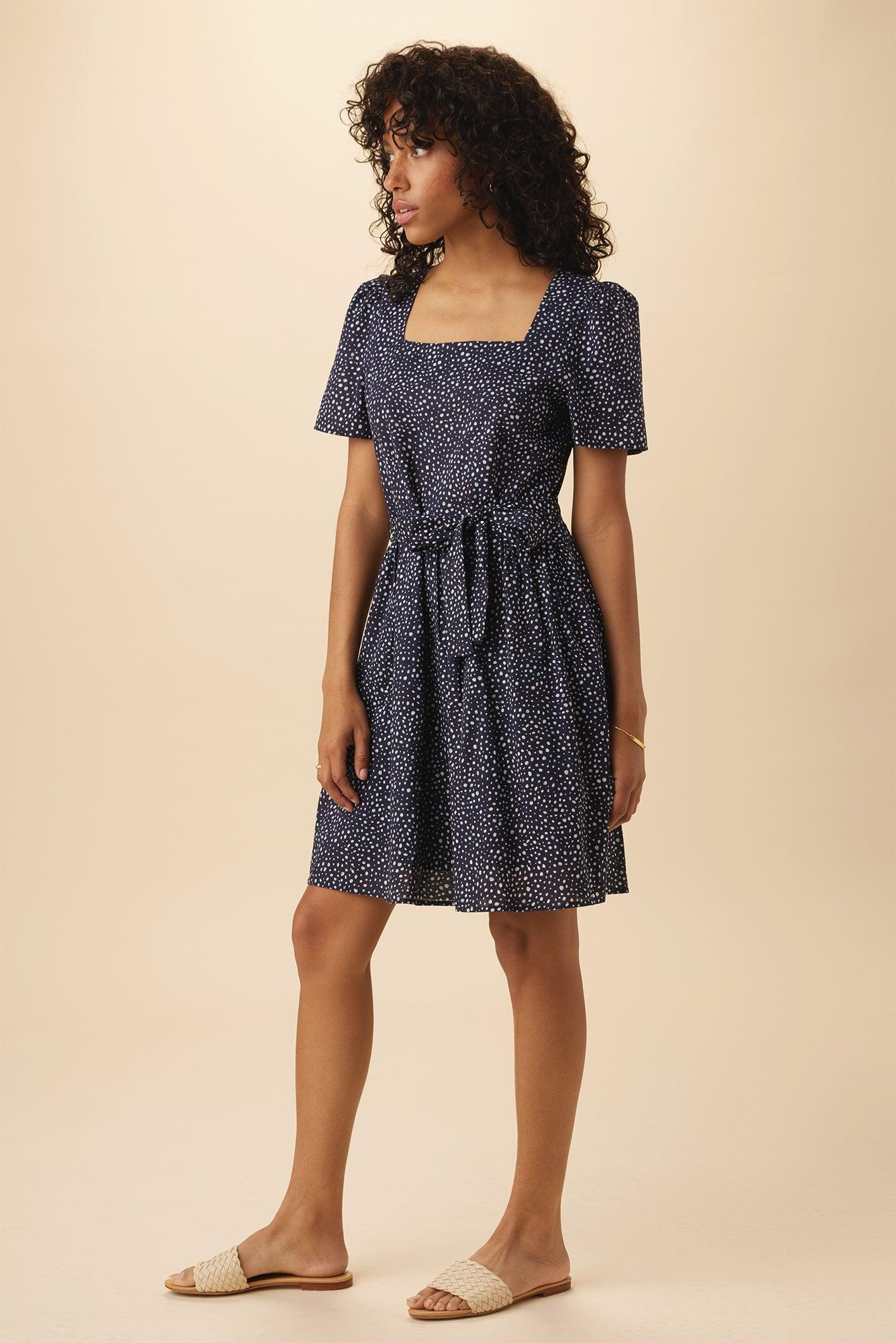 Ria Organic Cotton Dress - Trieste Dot - ReAmour Product Image