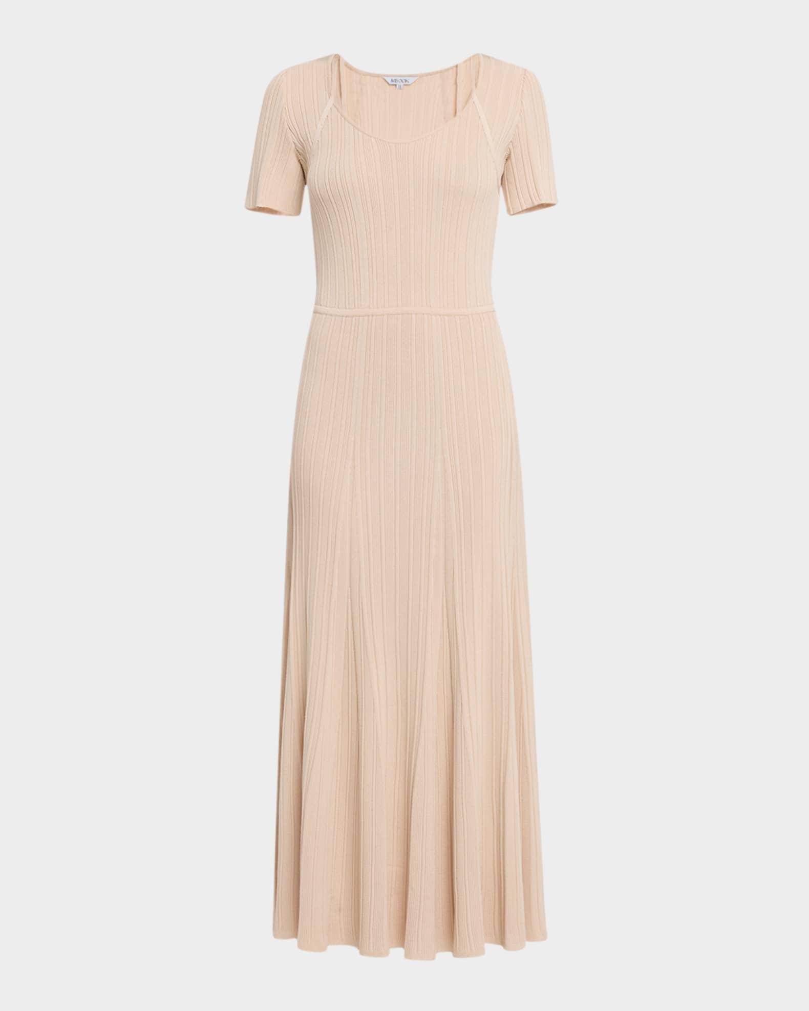 Fit & Flare Ribbed Knit Maxi Dress Product Image