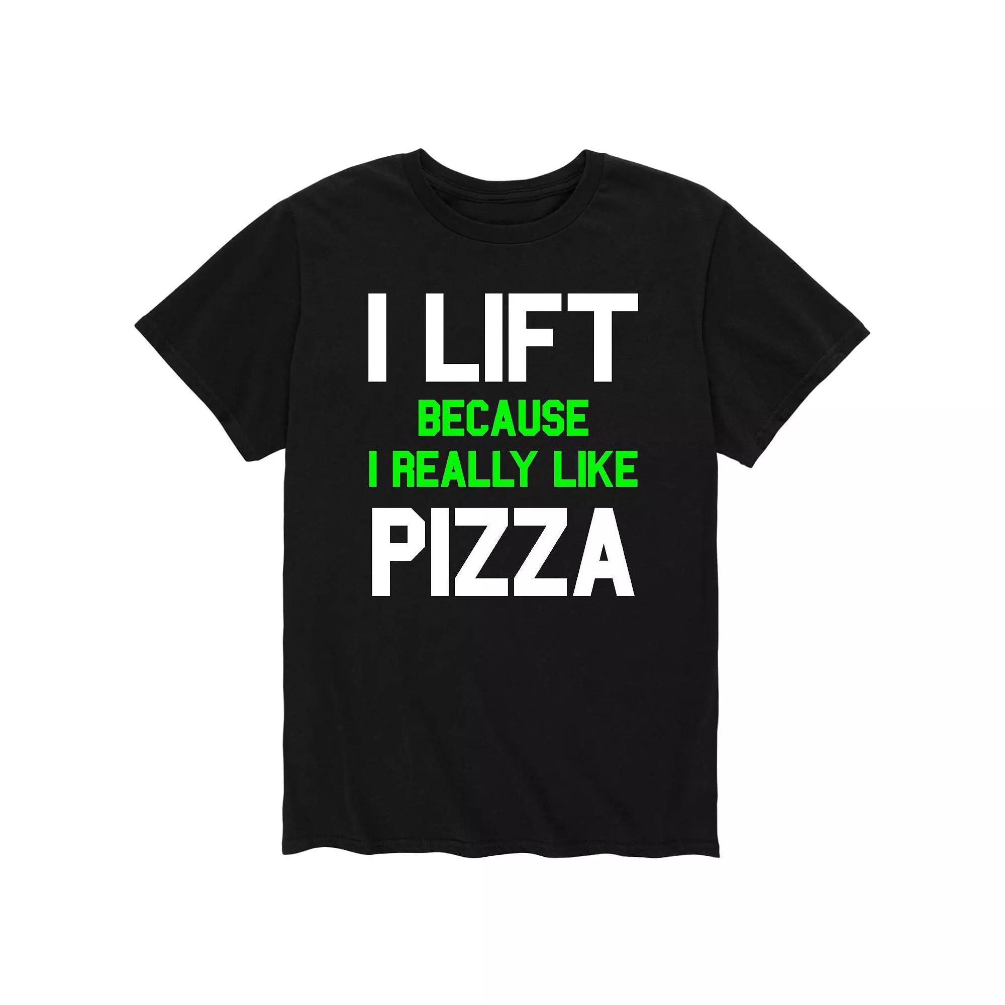 Mens I Lift Because Pizza Tee Product Image