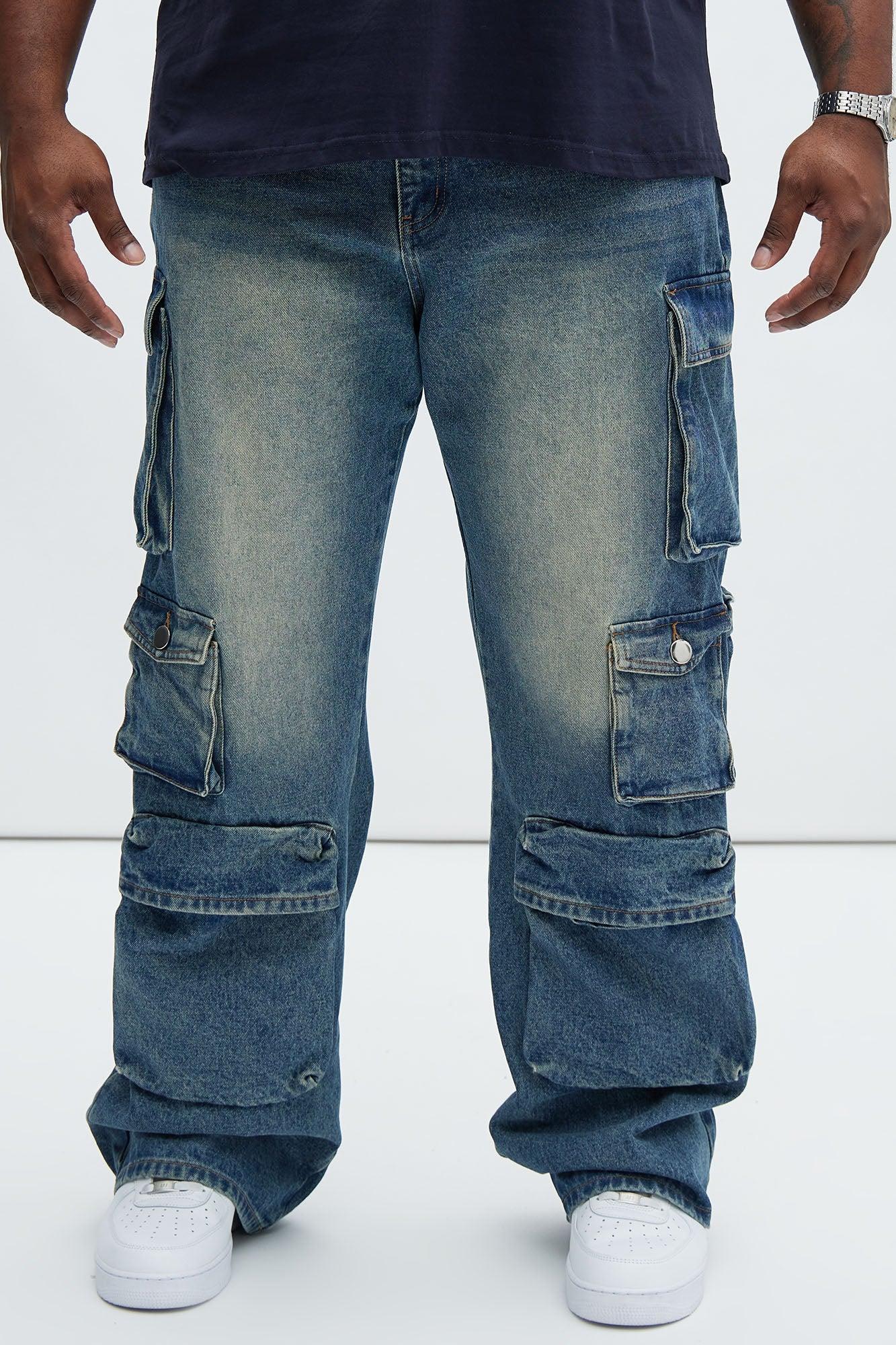 Stay Looking Rigid Straight Carpenter Jeans - VintageBlueWash Product Image