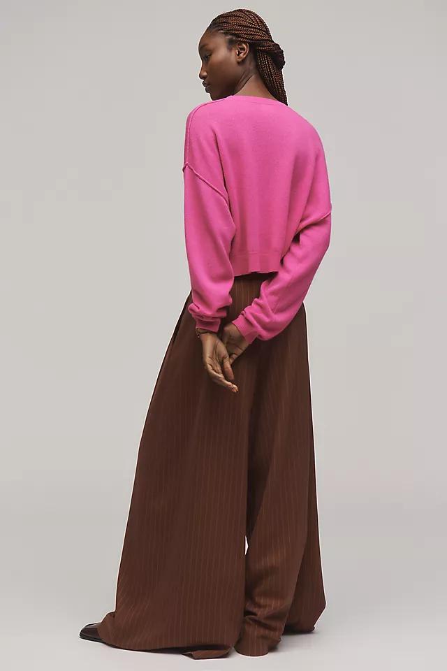 The Alani Cashmere Sweater by Pilcro: Cropped Crew-Neck Edition Product Image
