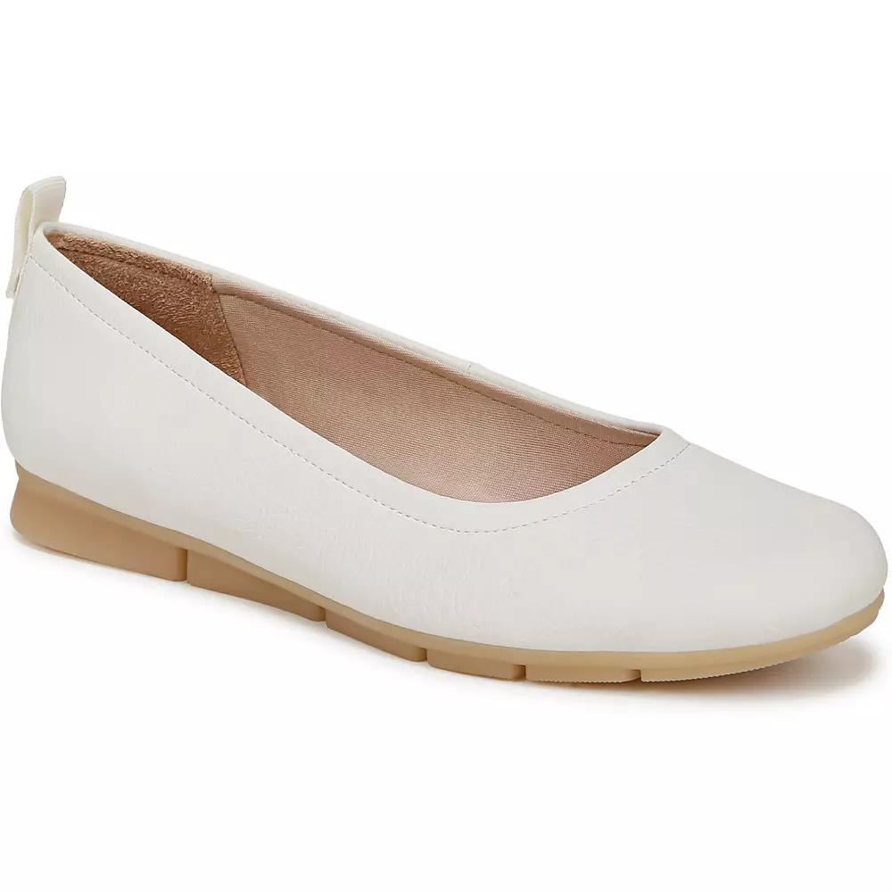Dr. Scholl's Timeless Women's Ballerina Shoes, Size: 7 Wide, Off White Product Image