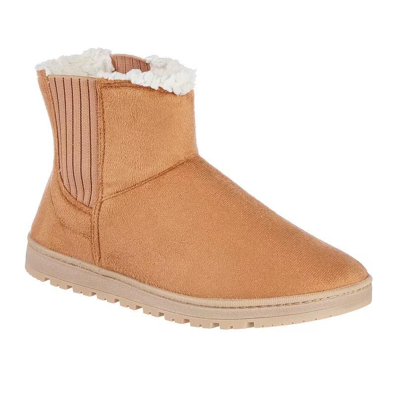 isotoner Wylder Microsuede Memory Foam Women's Indoor/Outdoor Boot Slippers, Size: XL, Black Product Image