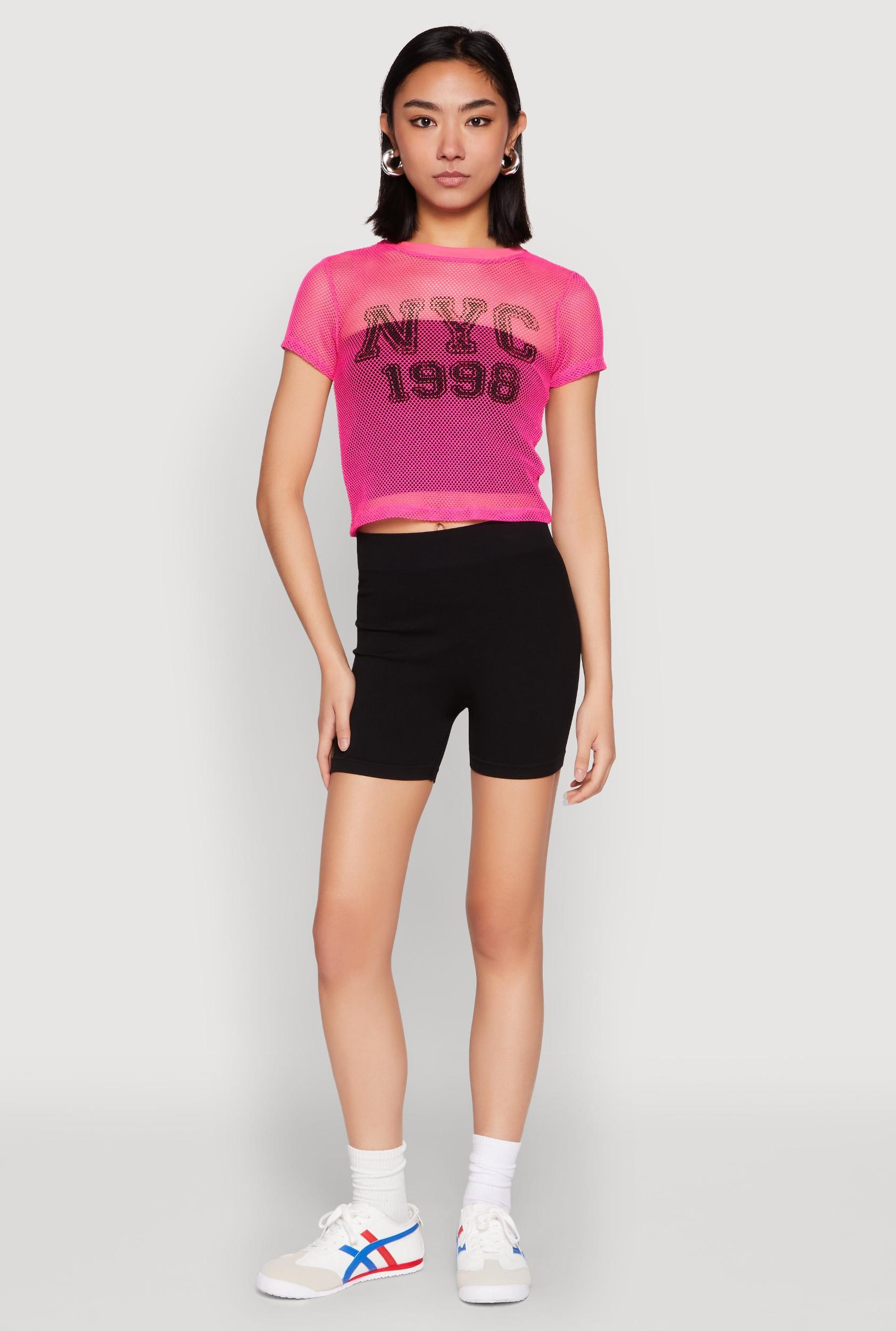 Womens NYC 1998 Fishnet Crop Top Product Image