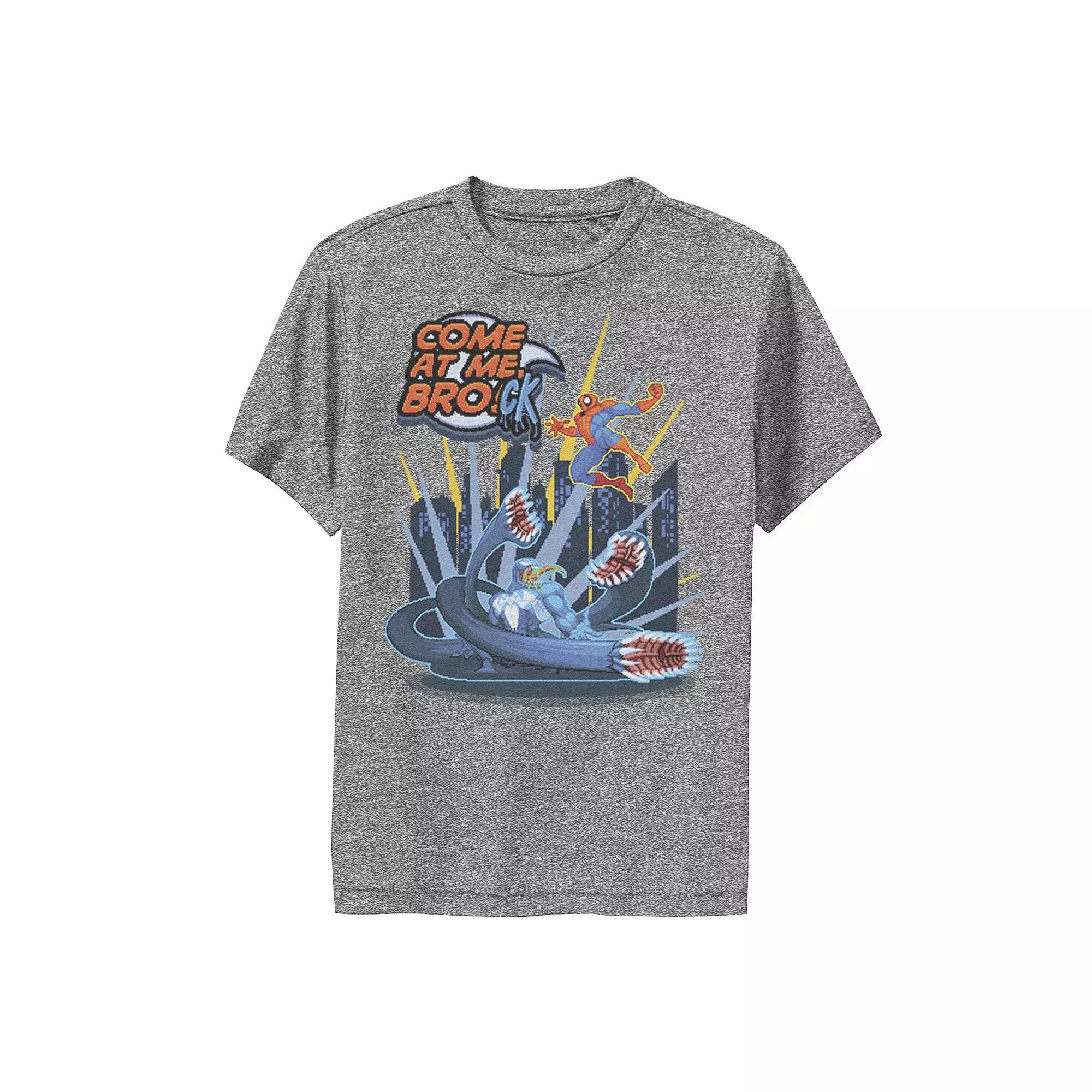 Boys 8-20 Marvel Spider-Man Come At Me Brock Video Game Scene Performance Graphic Tee, Boys Grey Heather Product Image