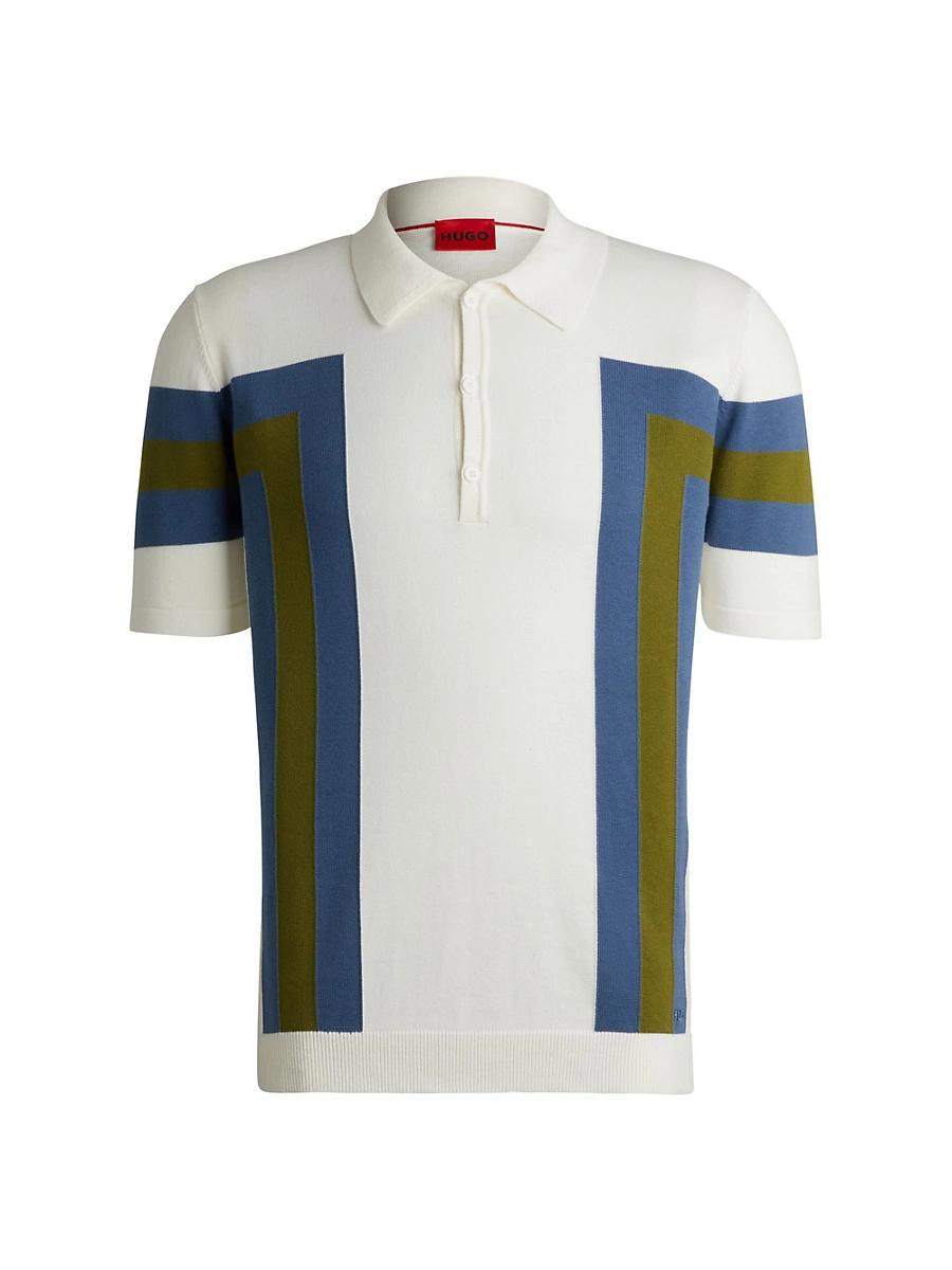 Mens Short-Sleeved Polo Sweater in Cotton Product Image