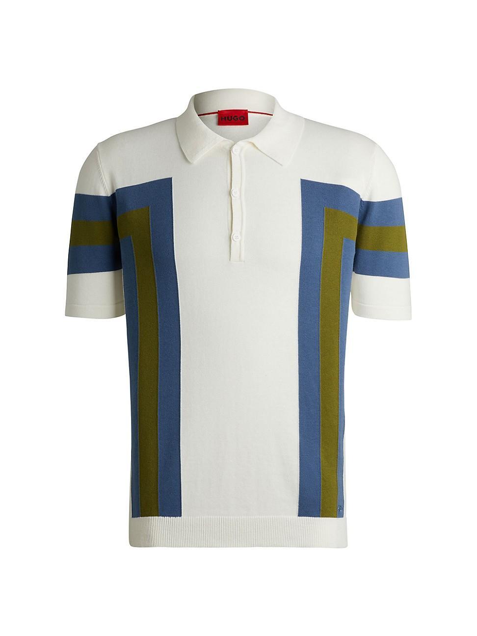 Mens Short-Sleeved Polo Sweater in Cotton Product Image