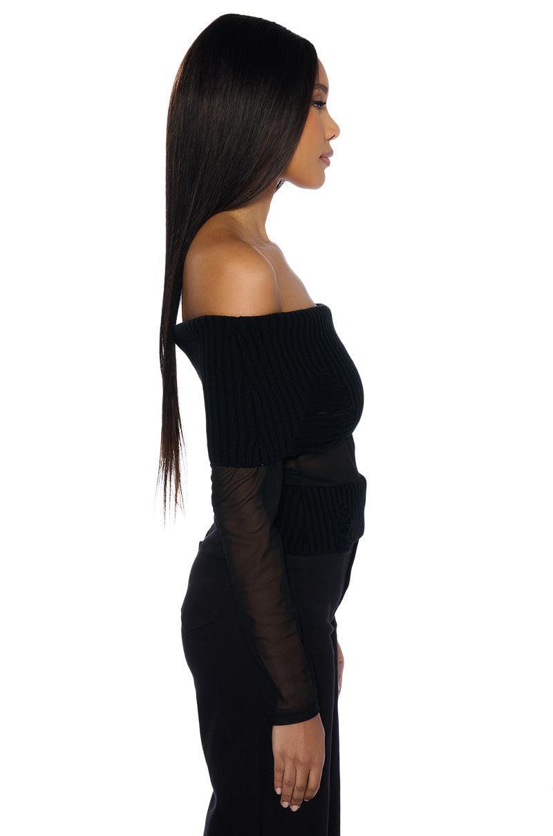 YOUR NEW TYPE OFF THE SHOULDER SWEATER Product Image