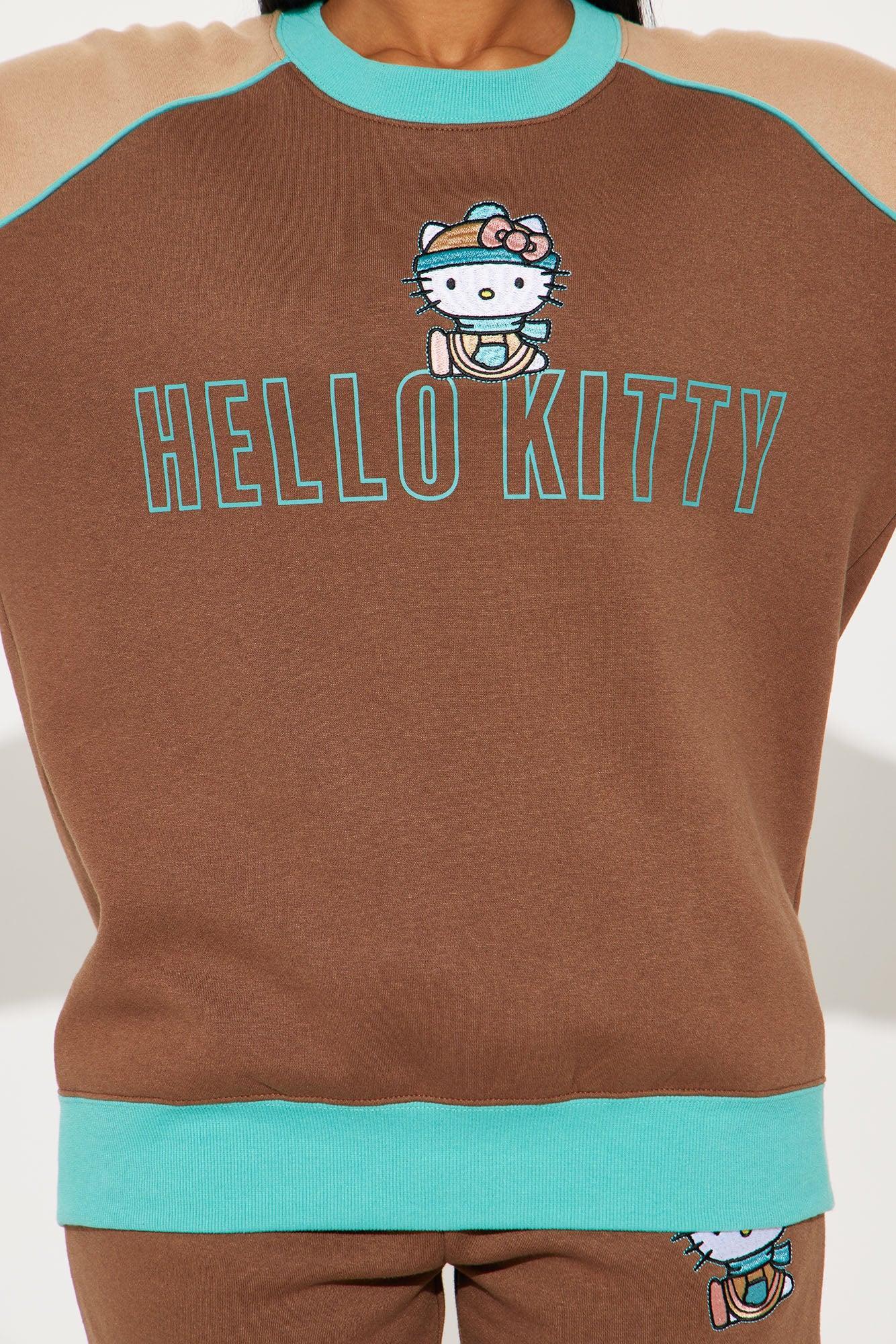 Hello Kitty Color Block Sweatshirt - Brown/combo Product Image