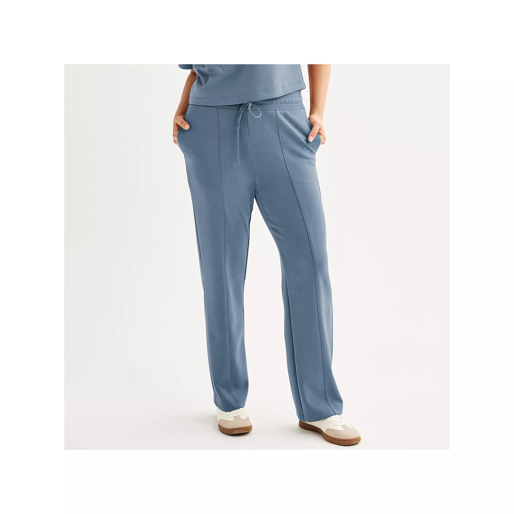 Women's FLX High-Rise Solace Straight Leg Pants, Size: XL Short, Drought Blue Product Image