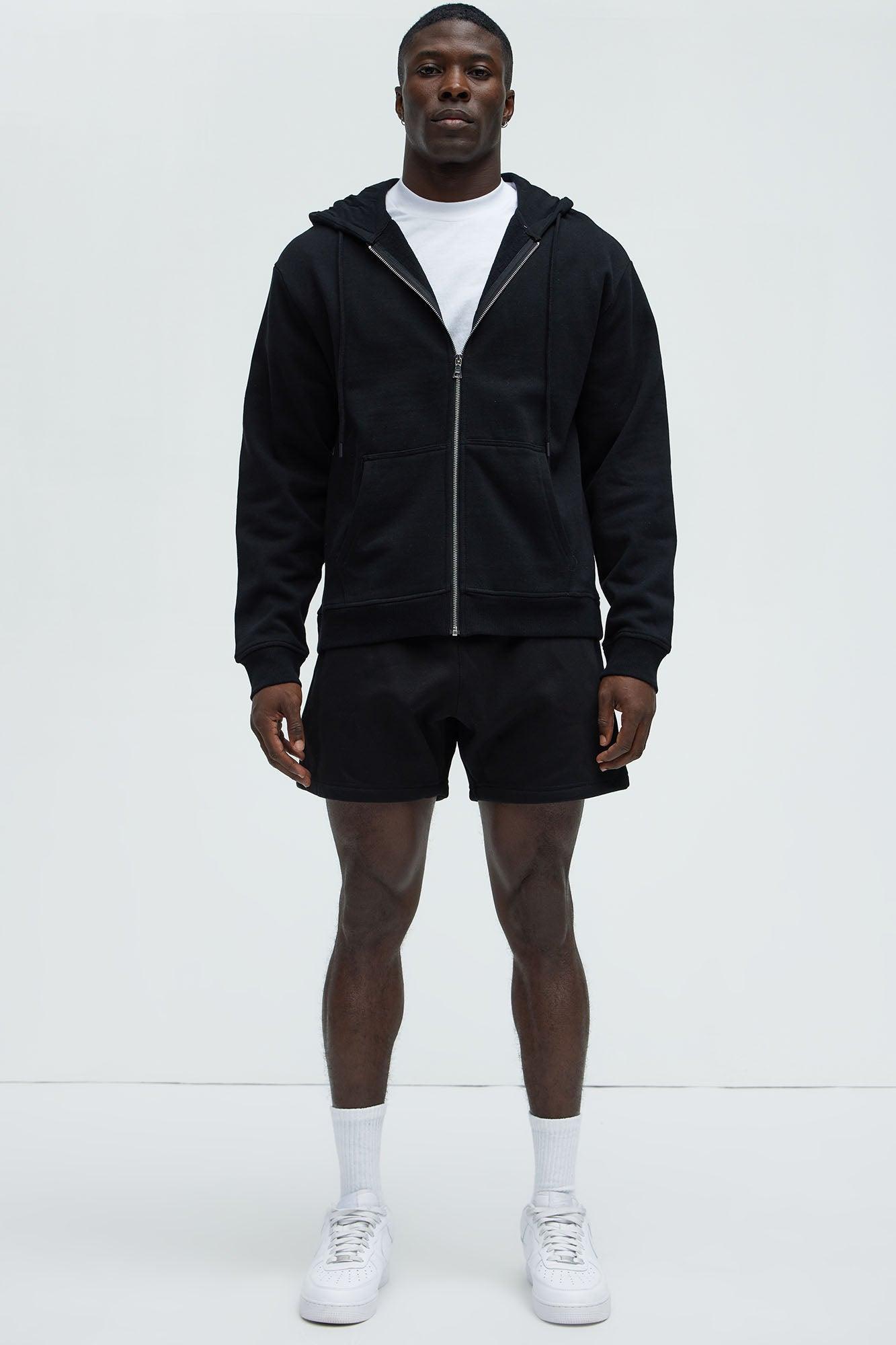 Tyson Oversize Heavyweight Sweat Shorts - Black Product Image