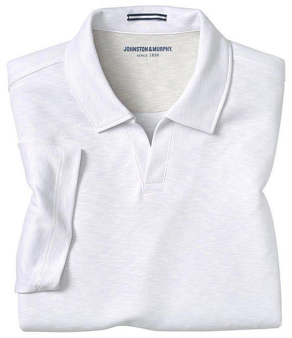 Johnston & Murphy Vintage Slub Short Sleeve Jonny Collar Polo Shirt Product Image