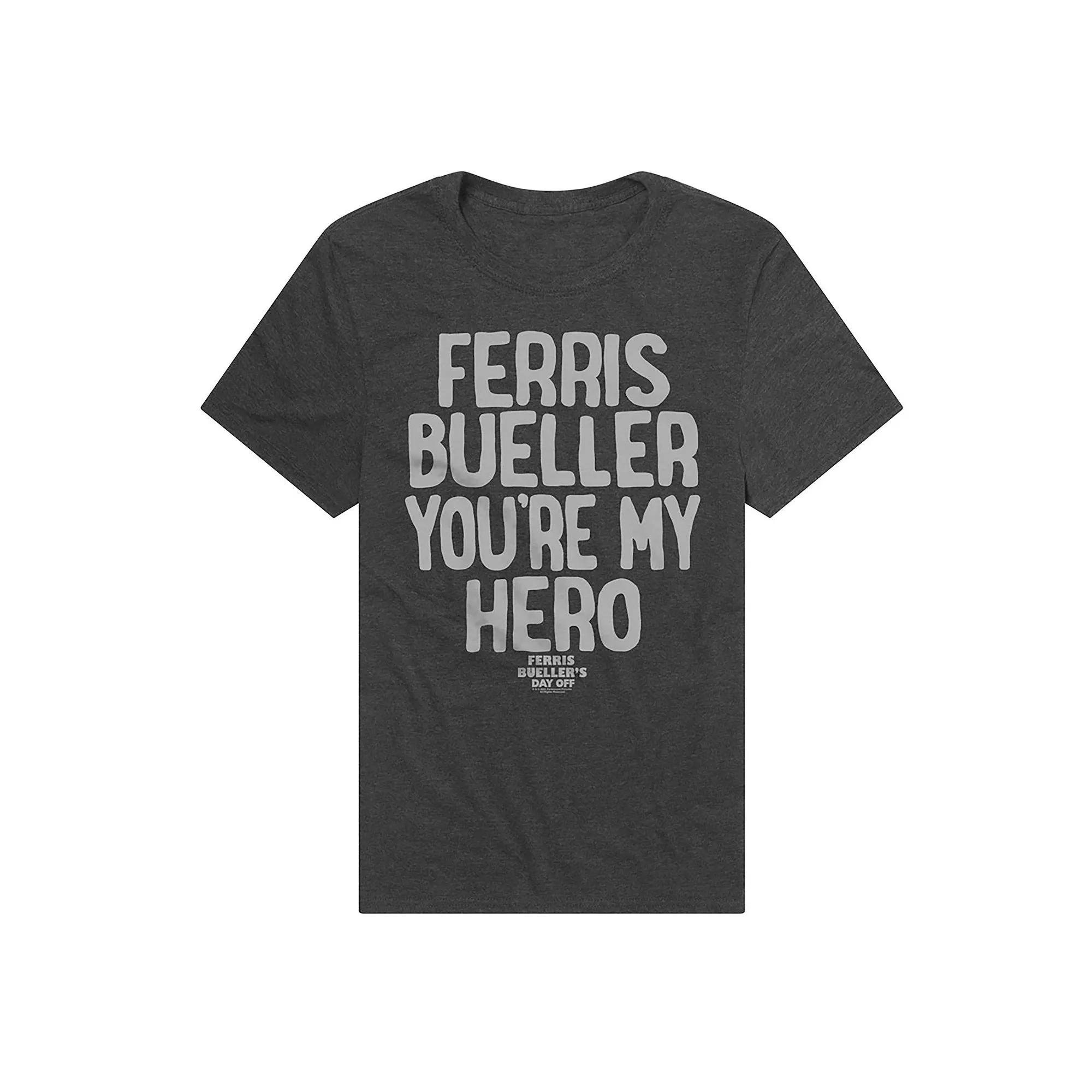Men's Ferris Bueller You're My Hero Graphic Tee, Size: Medium, Grey Product Image
