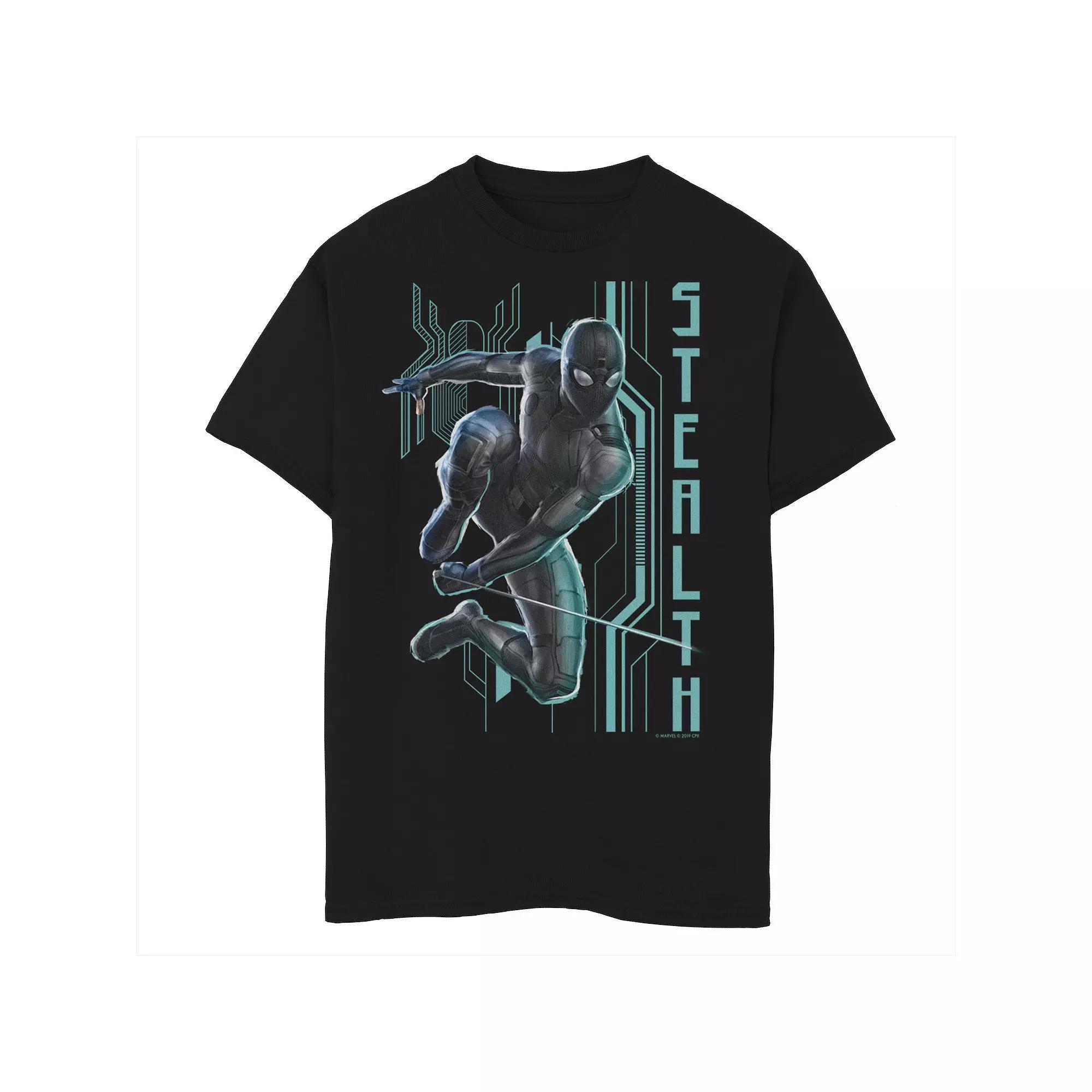 Boys 8-20 Marvel Spider-Man Far From Home Stealth Suit Tech Poster Tee, Boy's, Size: XS, Black Product Image