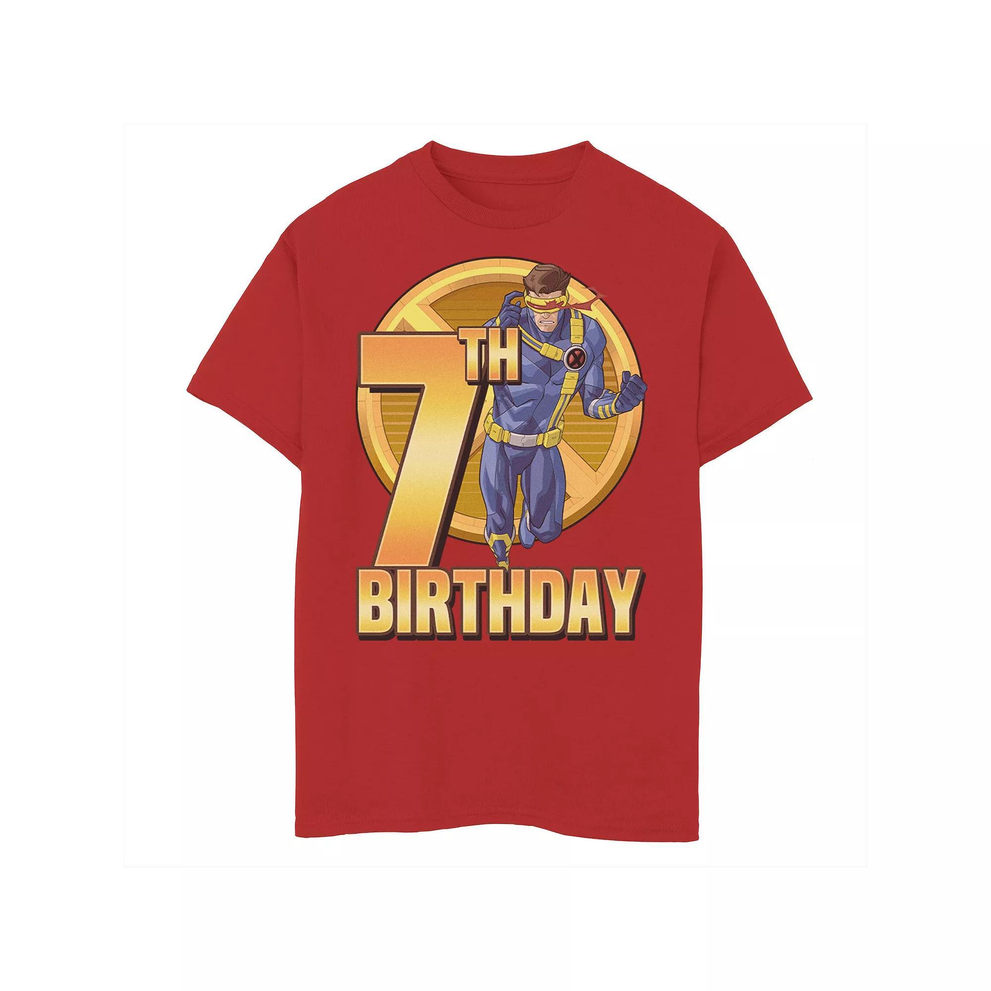 Boys 8-20 Marvel X-Men Cyclops Action Pose 7th Birthday Graphic Tee, Boys Product Image