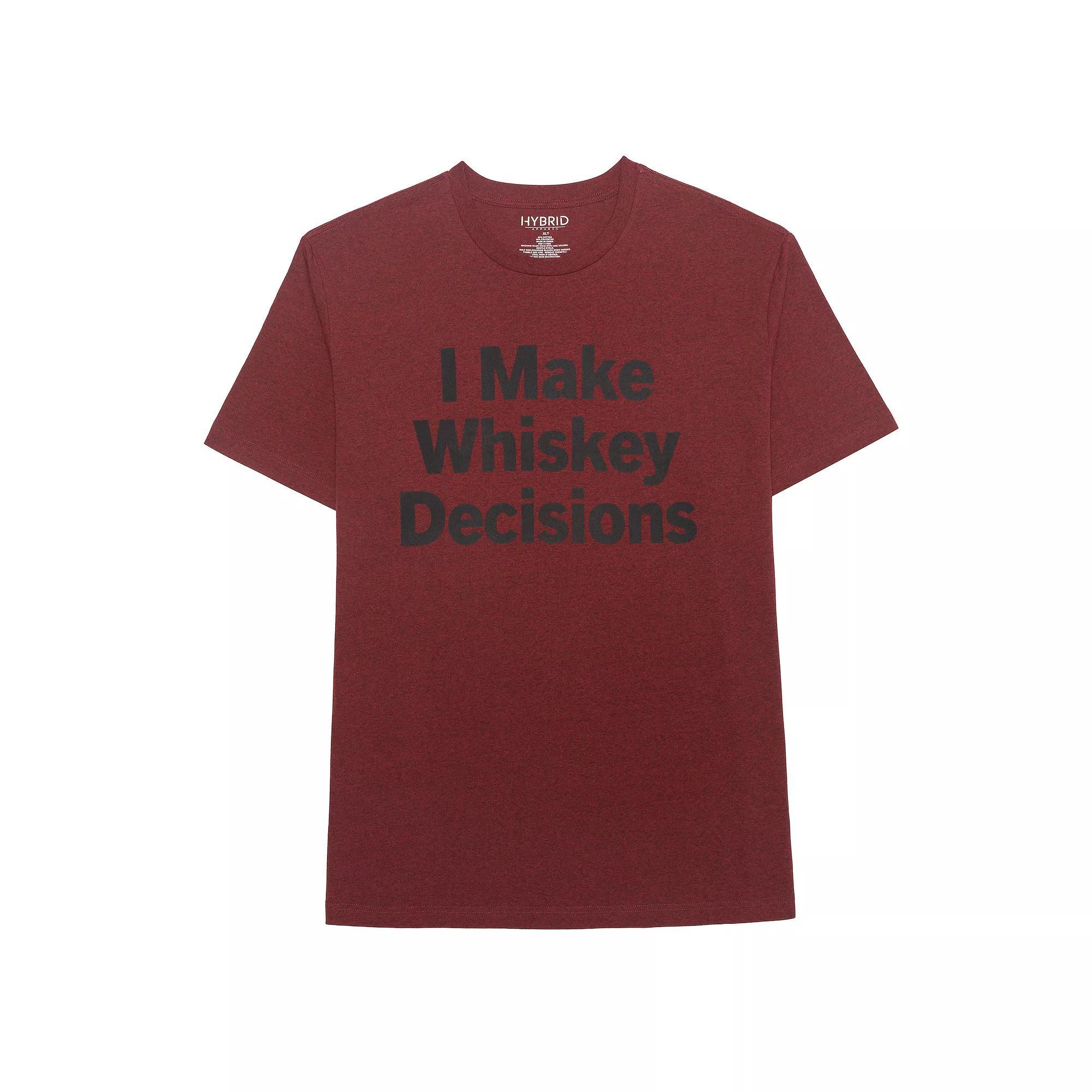 Big & Tall "I Make Whiskey Decisions" Graphic Tee, Men's, Size: 4XB, Brick Black Grey Product Image