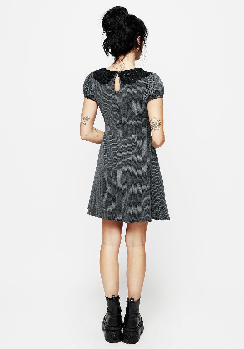 Poet Striped Mini Skater Dress Product Image