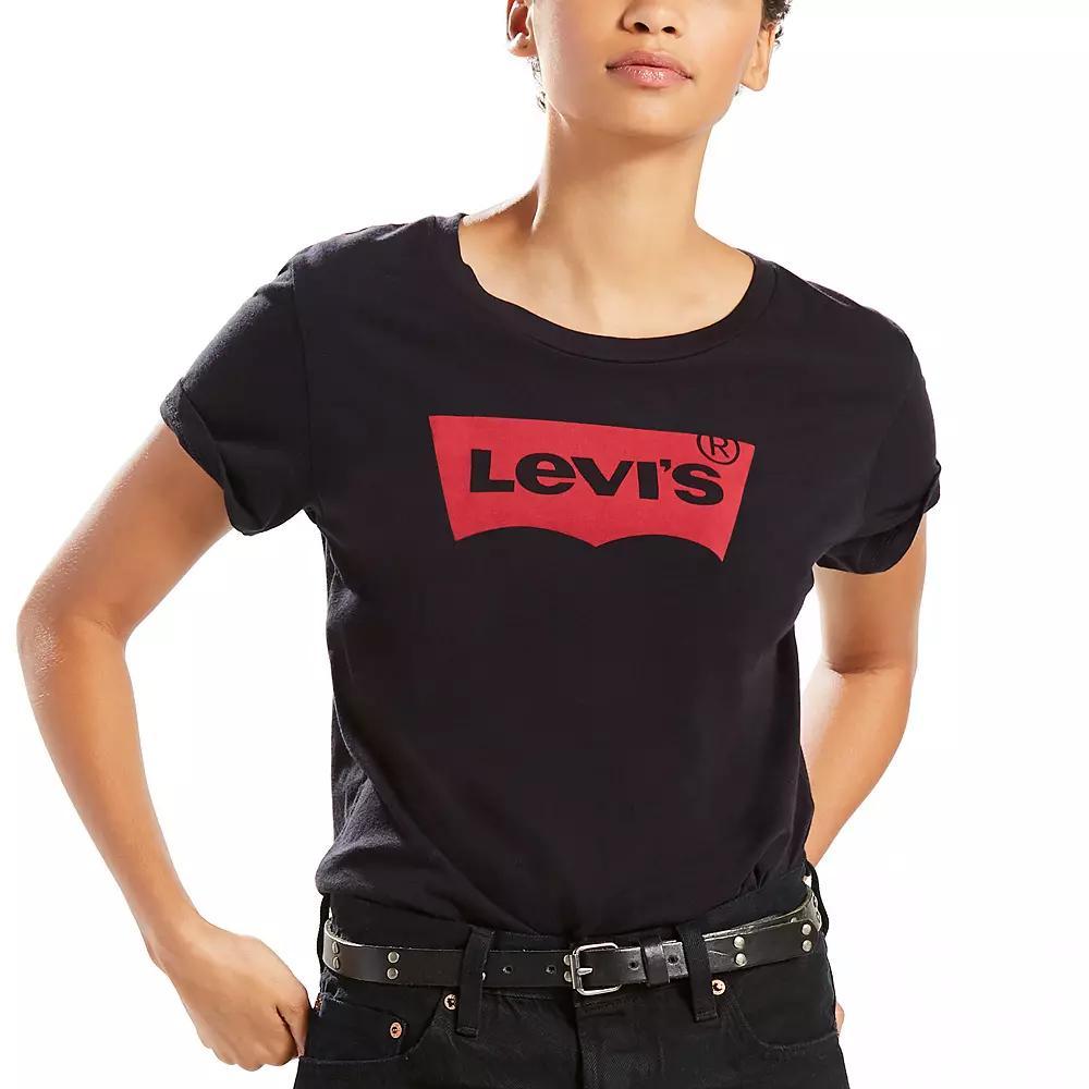 Women's Levi's® Logo Perfect Tee, Size: XS, Housemark Smokestack Product Image