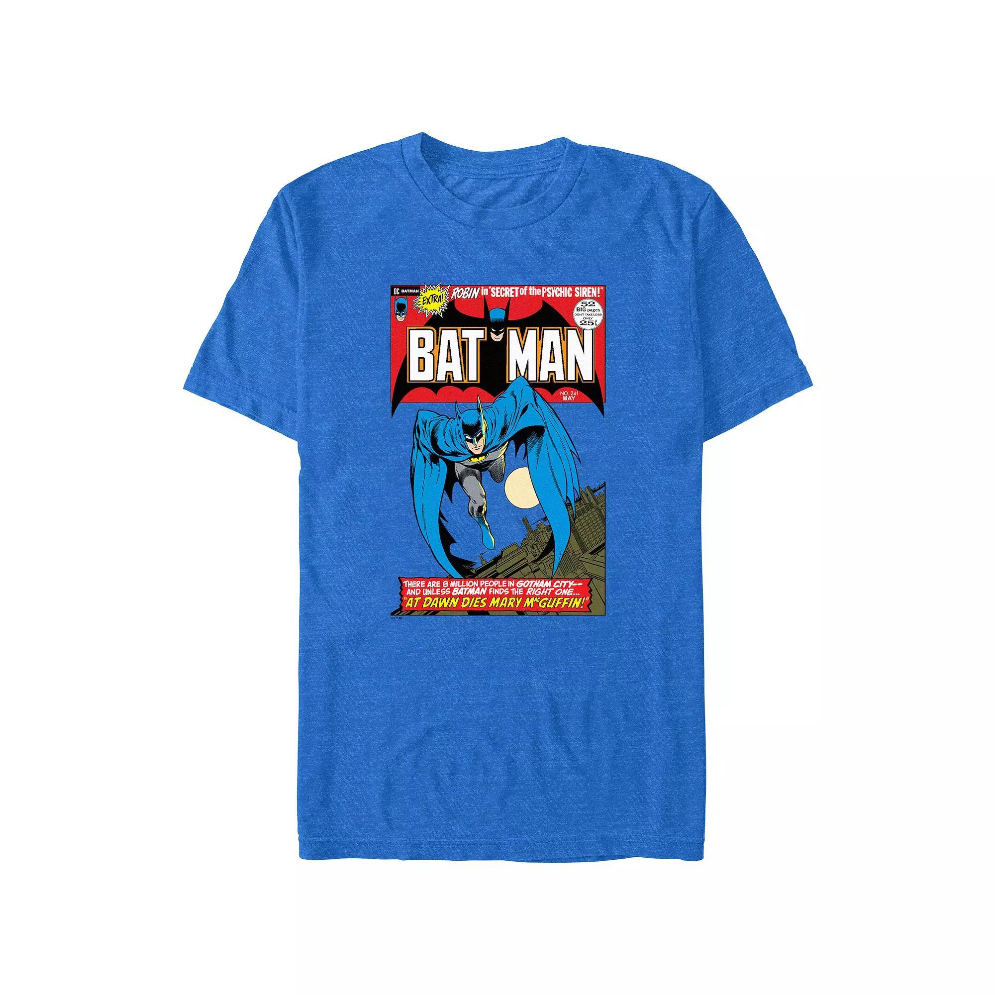 Big & Tall DC Comics Batman Vintage Comic Cover Graphic Tee, Men's, Size: 5XL, Royal Grey Product Image