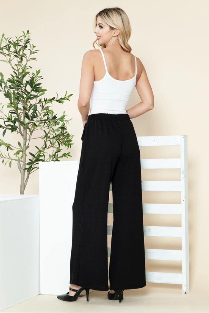 Rib Wide-Leg Pants Product Image
