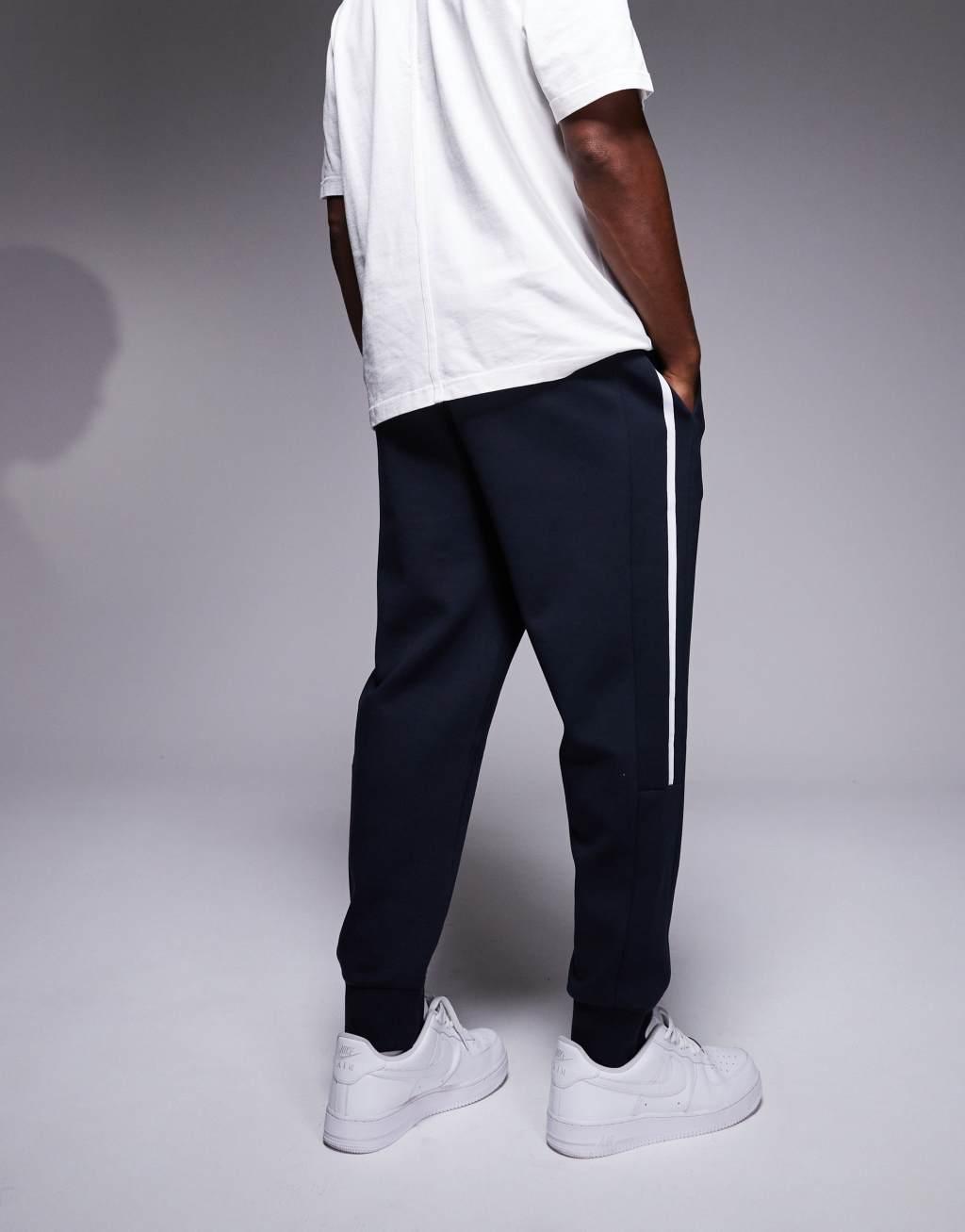 BOSS Green Hadiko cuffed sweatpants regular fit in navy - part of a set Product Image
