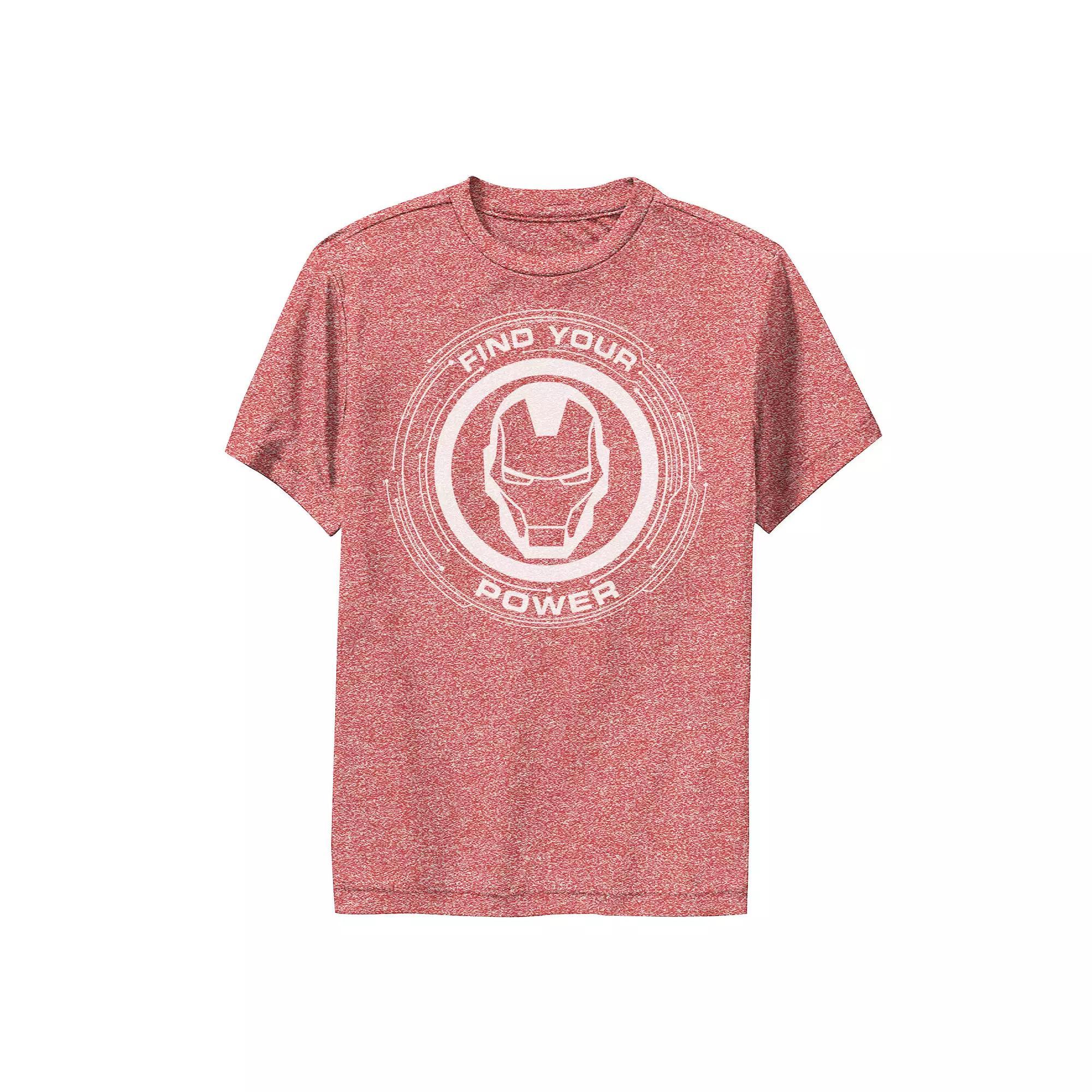 Boys 8-20 Marvel Iron Man Find Your Power Performance Tee, Boys Red Grey Product Image