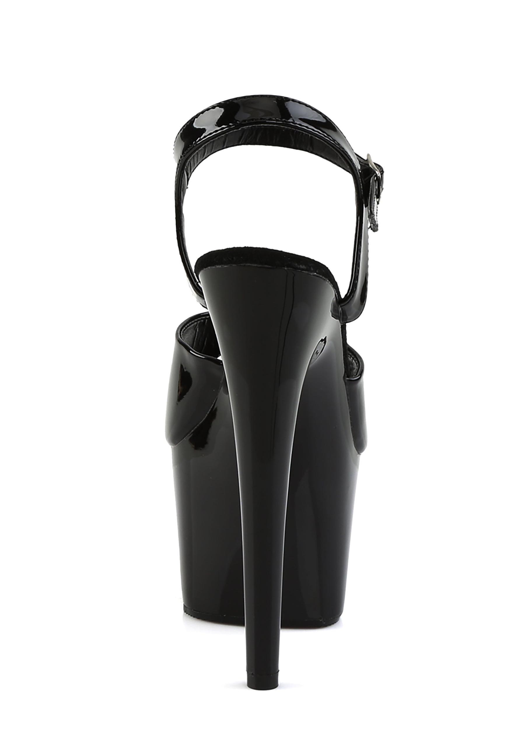 Pleaser Midnight Kat Stacks Adore Platform Heels Product Image