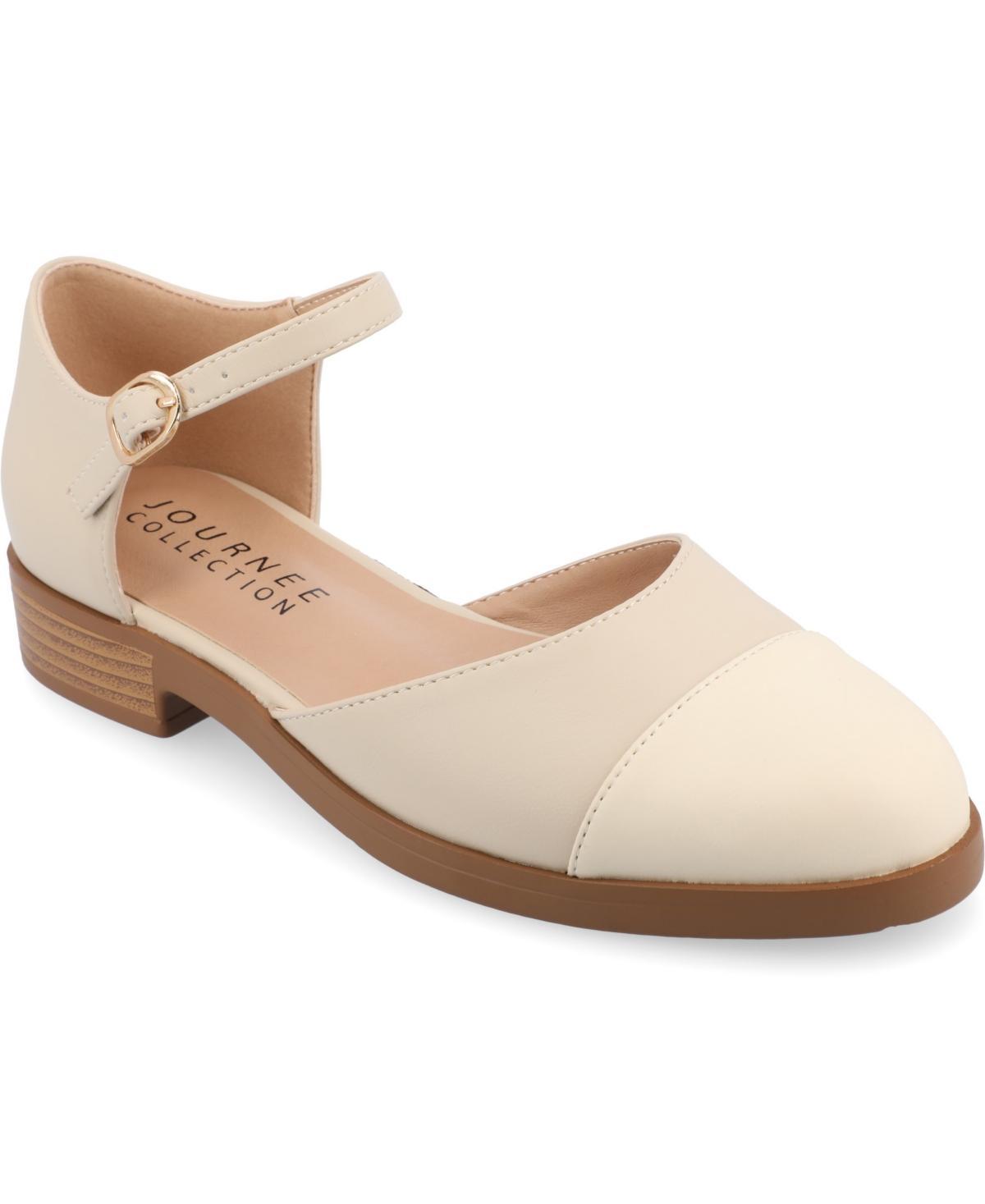 Journee Tesley Womens Tru Comfort Foam Two Tone Mary Jane Flats Product Image