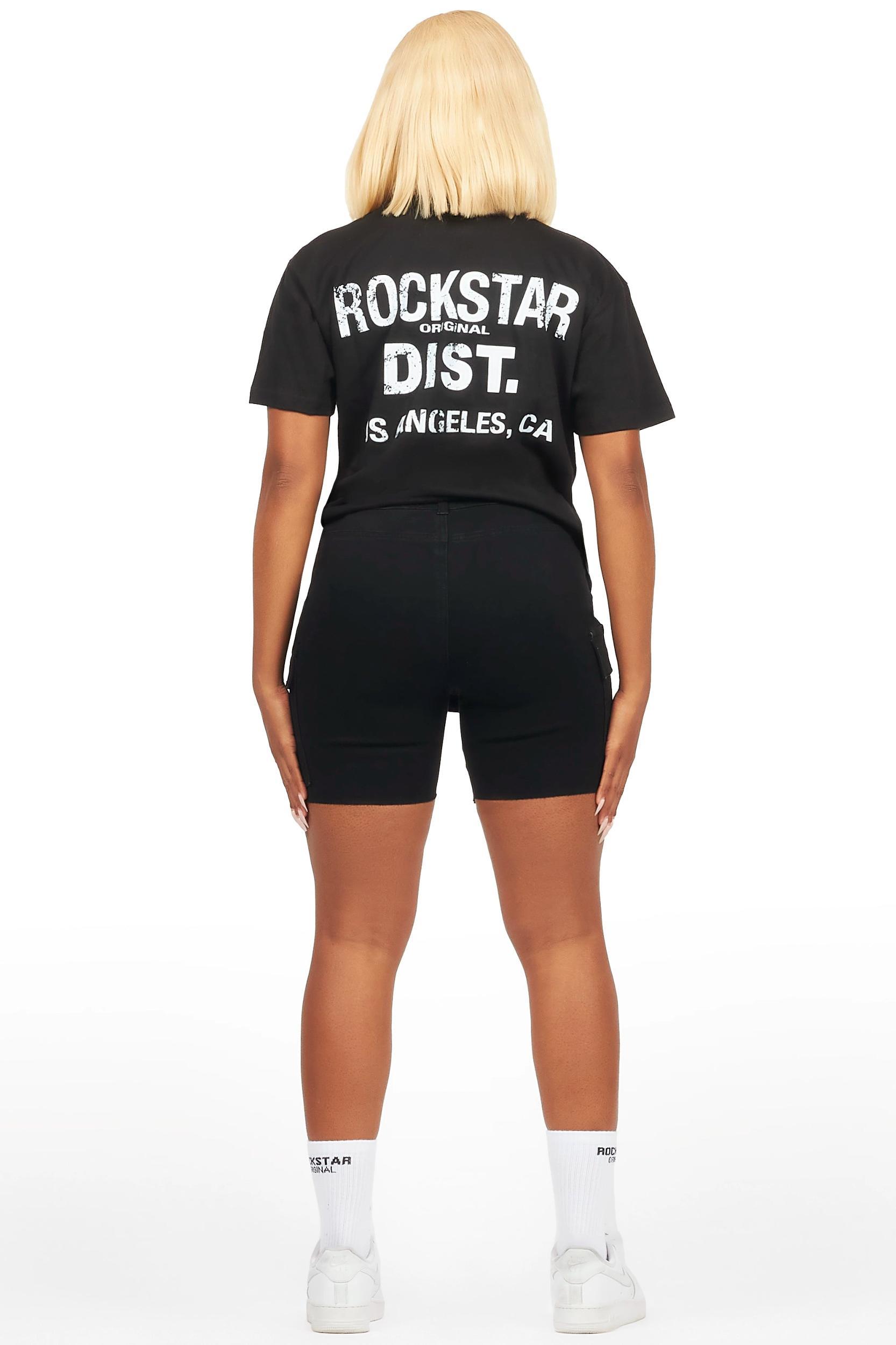 Jakeyia Black Denim Short Set Female Product Image