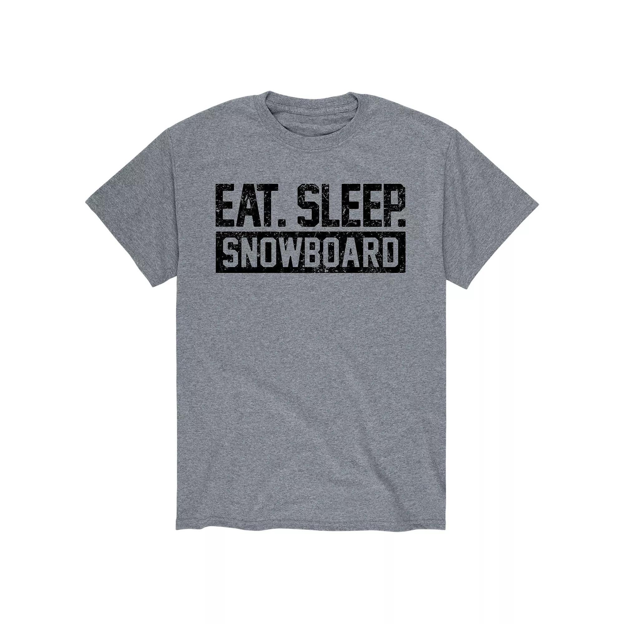 Men's Eat Sleep Snowboard Tee, Size: Medium, Gray Product Image