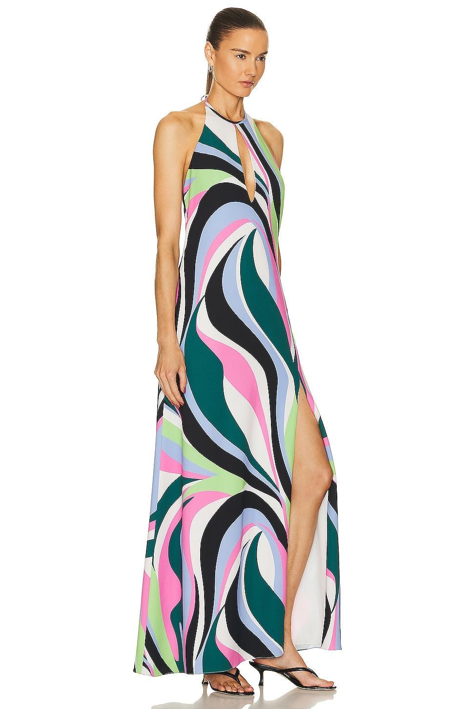 PatBO Delos Keyhole Maxi Dress in Green Product Image