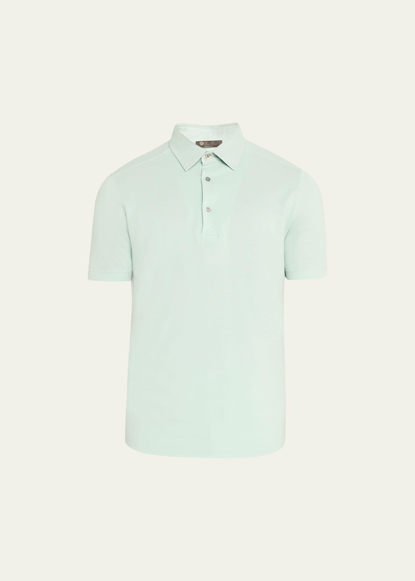 Mens Cotton Pique Polo Shirt Product Image