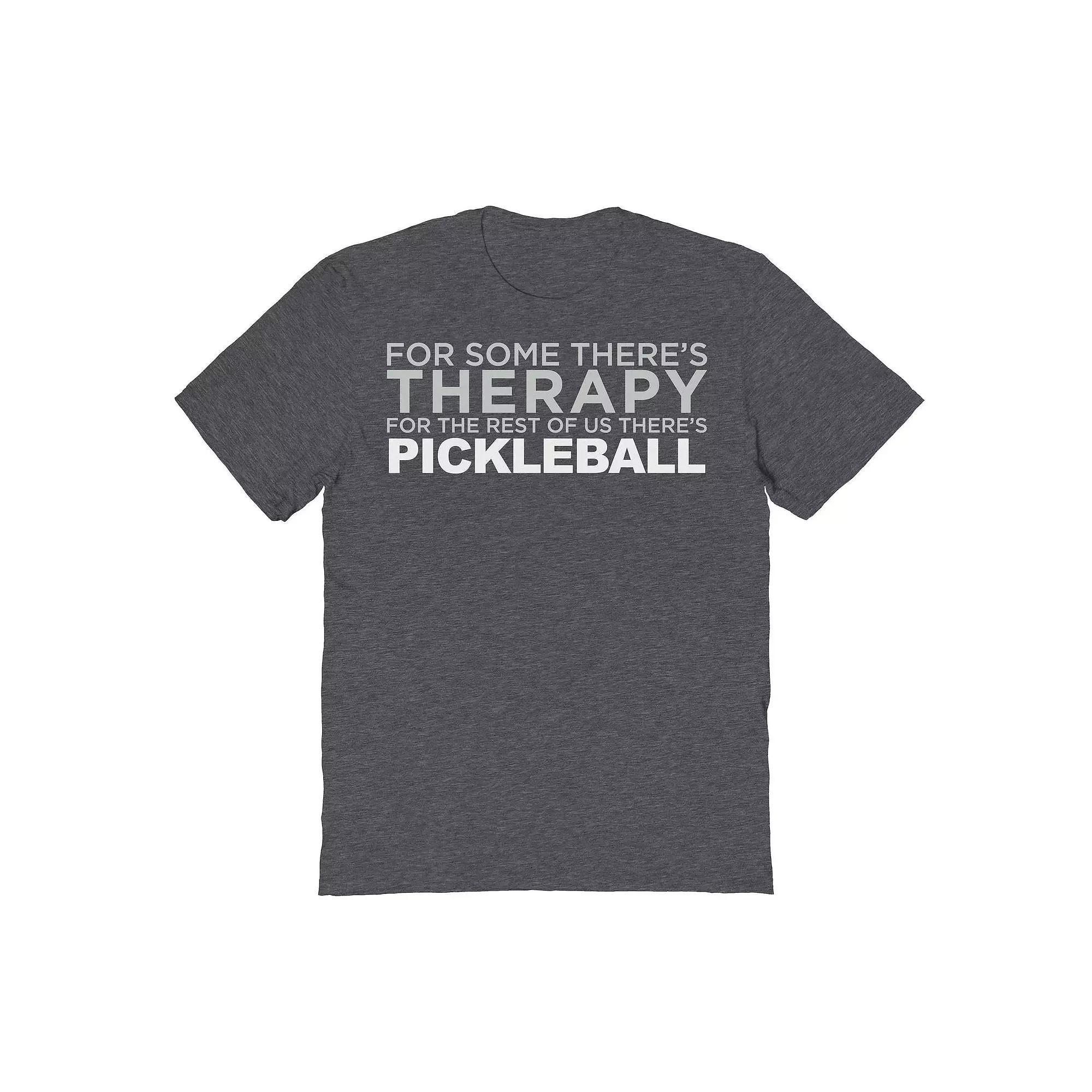 Mens Duke & Sons Pickleball Therapy Graphic Tee, Womens Dark Grey Product Image