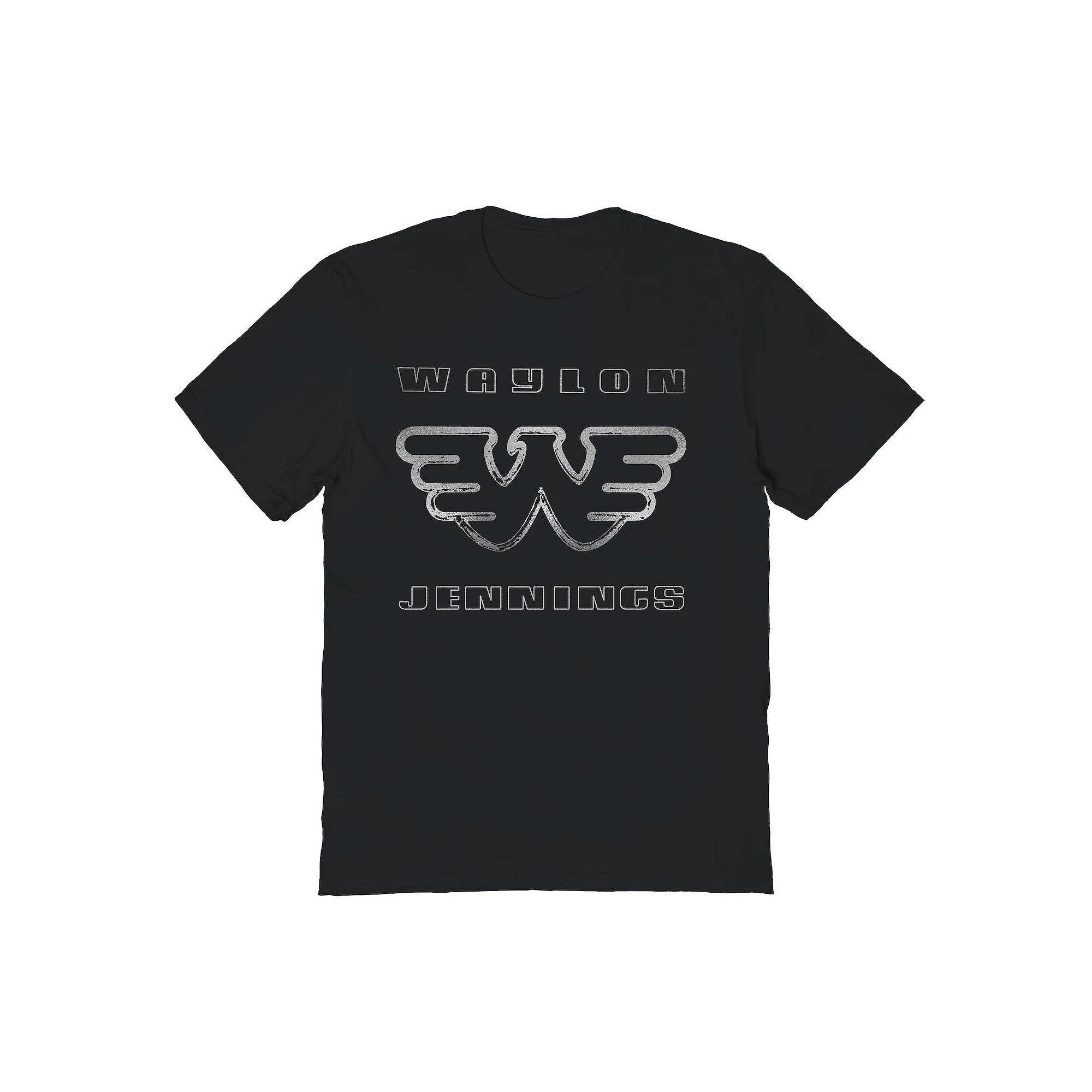 Men's Waylon Jennings Logo Flying Graphic Tee, Size: Large, Black Product Image