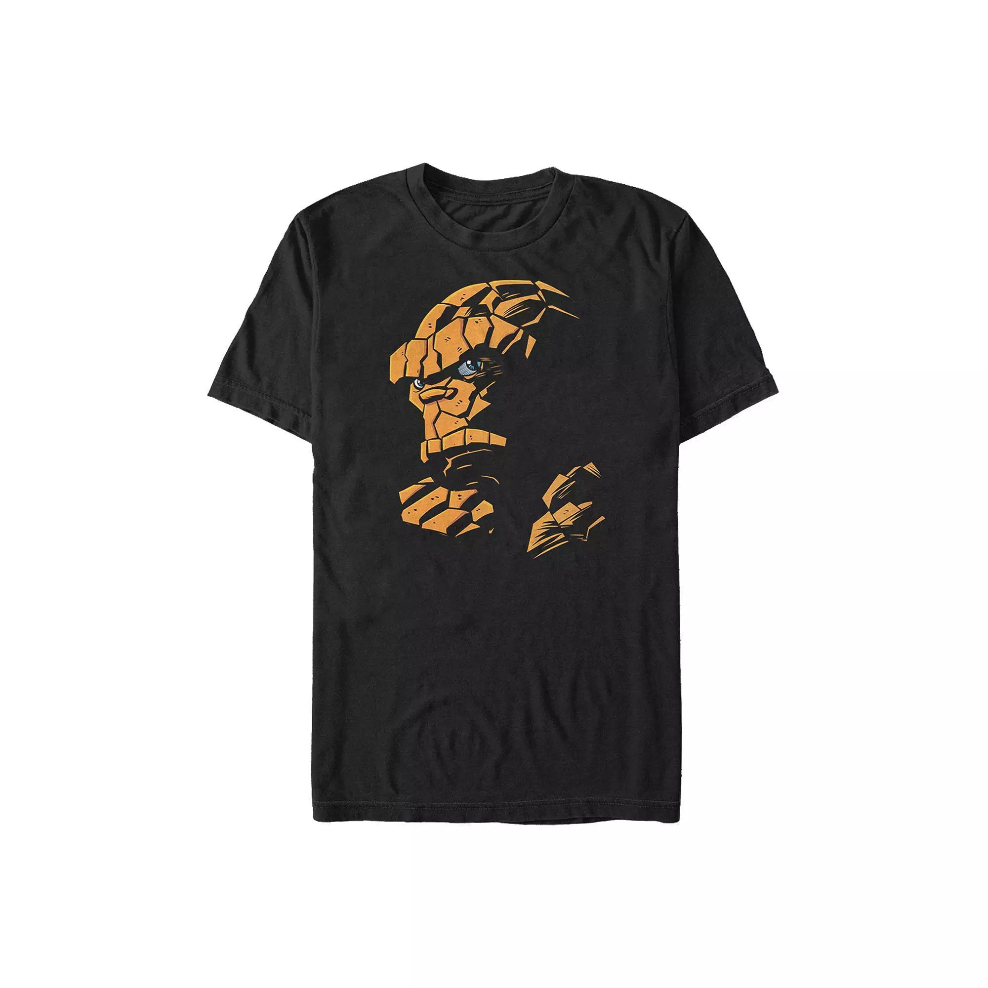 Big & Tall Marvel Fantastic Four The Thing Face Graphic Tee, Men's, Size: Medium Tall, Black Product Image