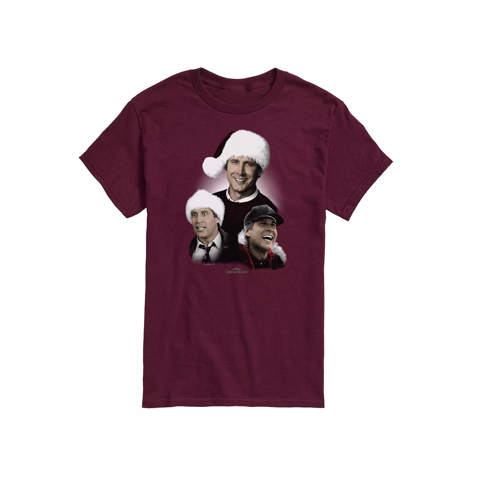 Mens National Lampoons Christmas Vacation Holiday Card Graphic Tee Product Image