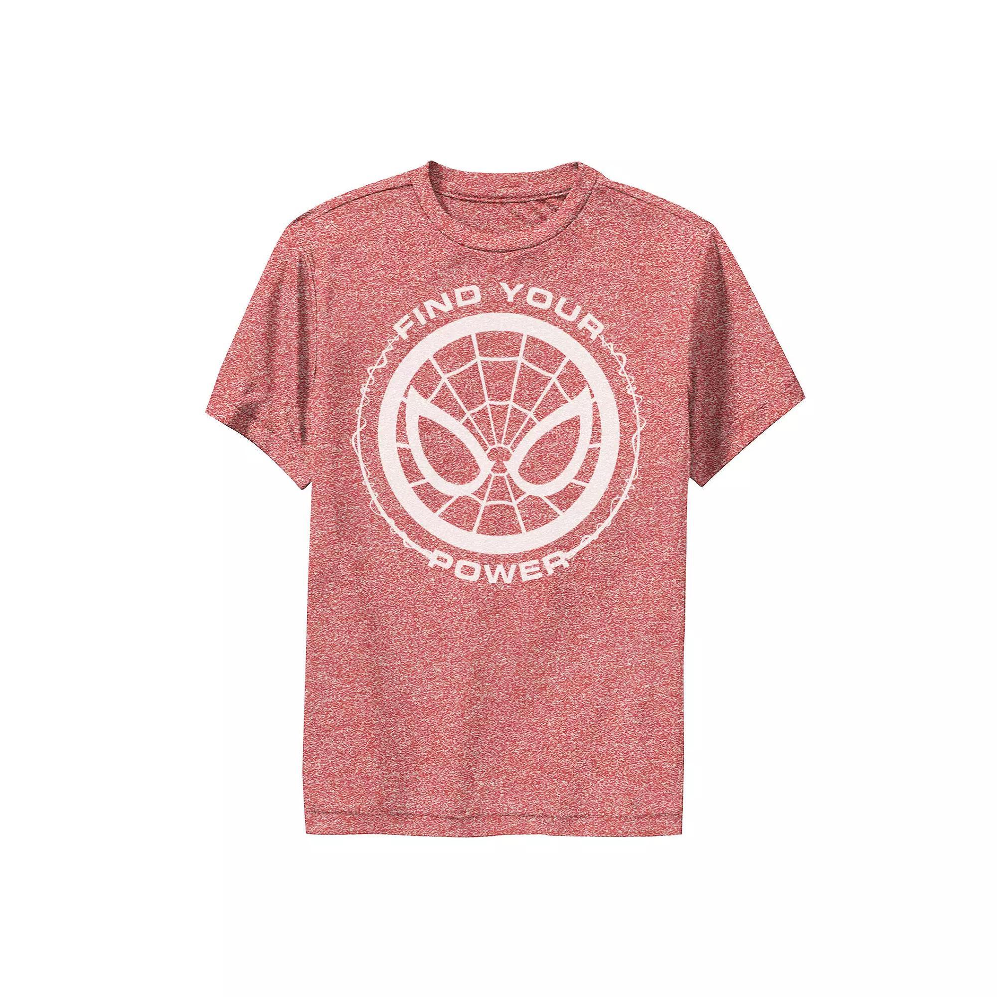 Boys 8-20 Marvel Spider-Man Find Your Power Simple Logo Performance Graphic Tee, Boys Red Grey Product Image