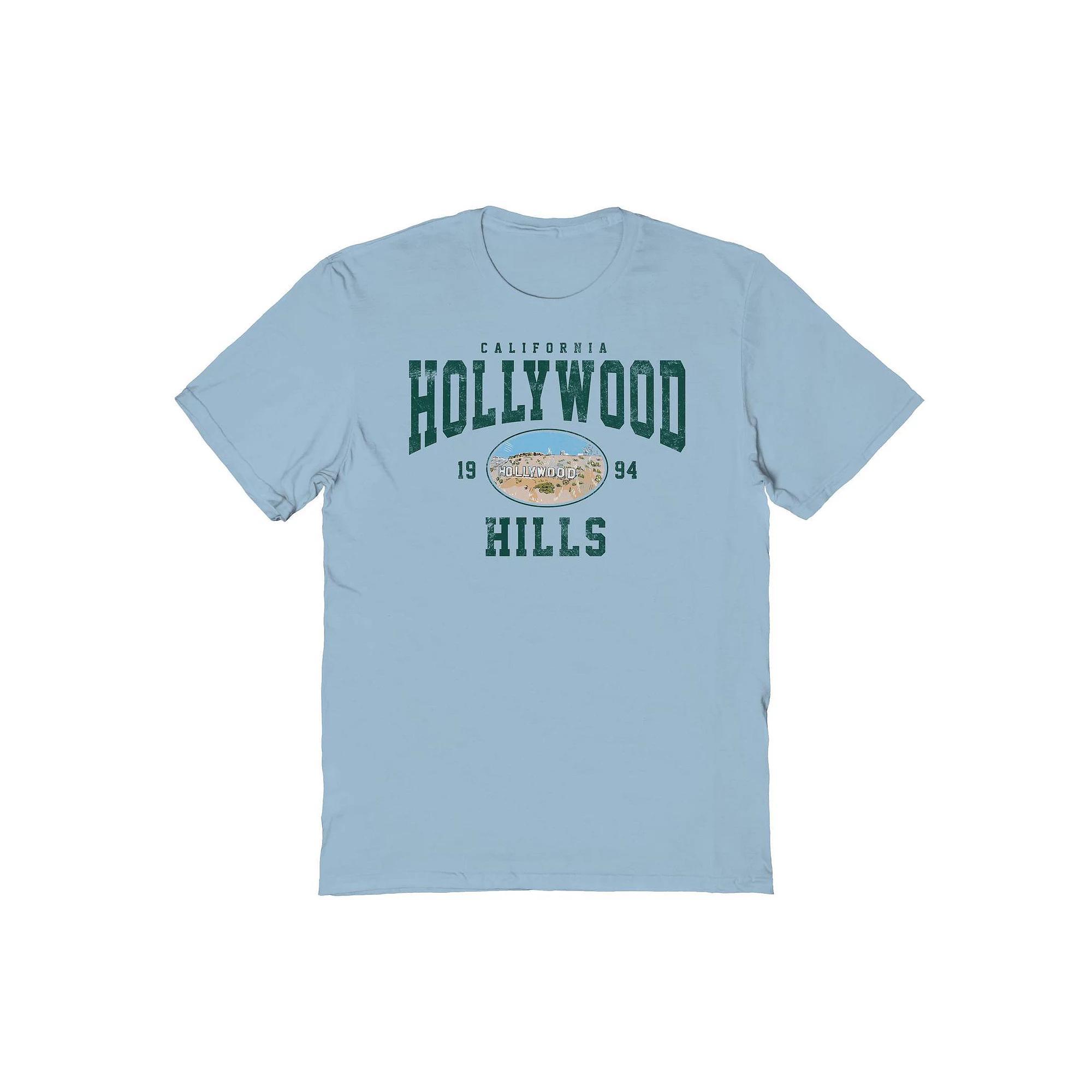 Men's COLAB89 by Threadless Hollywood Hills Graphic Tee, Size: XL, Light Blue Product Image