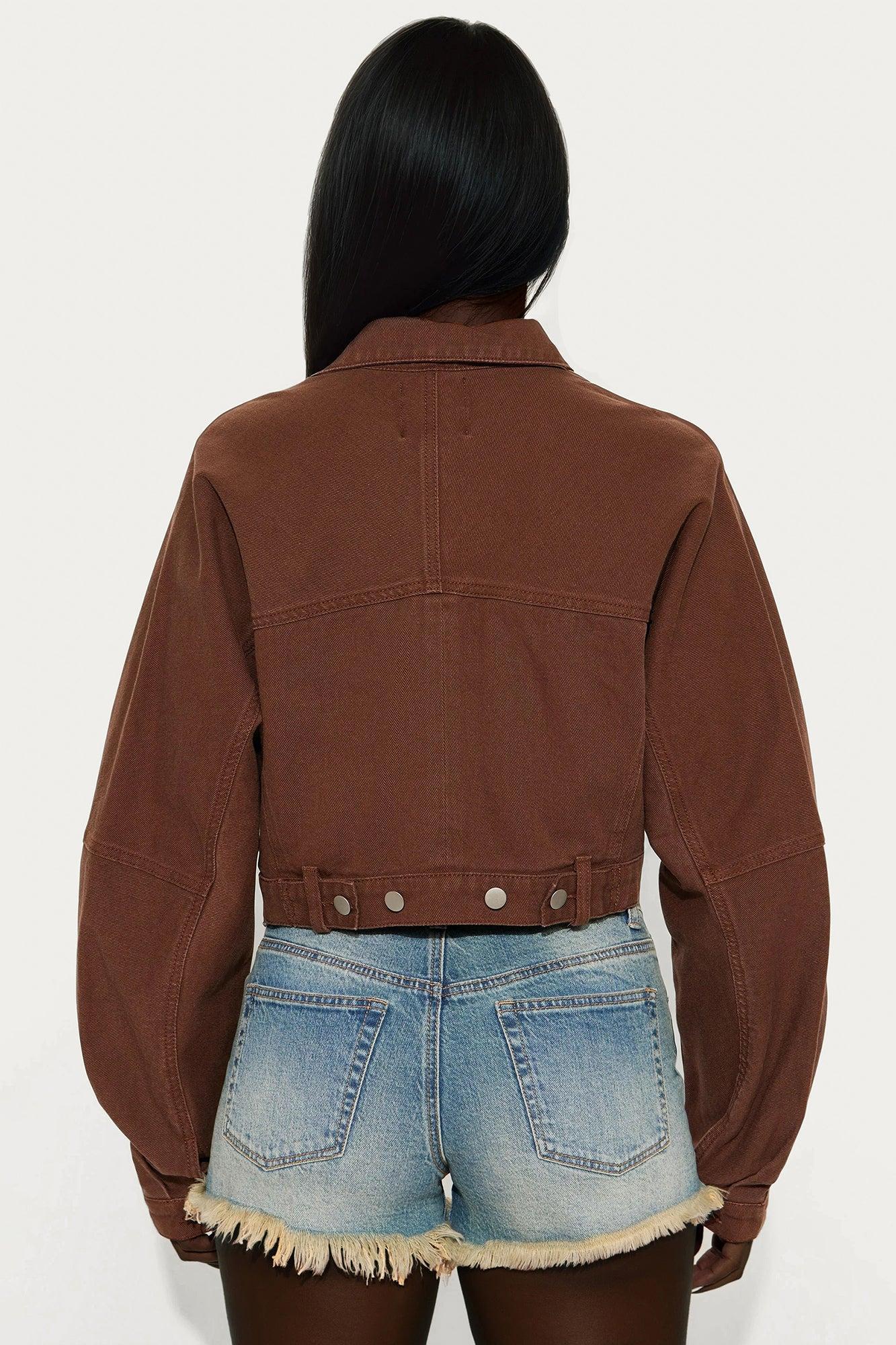 Brittany Trucker Jacket - Chocolate Product Image