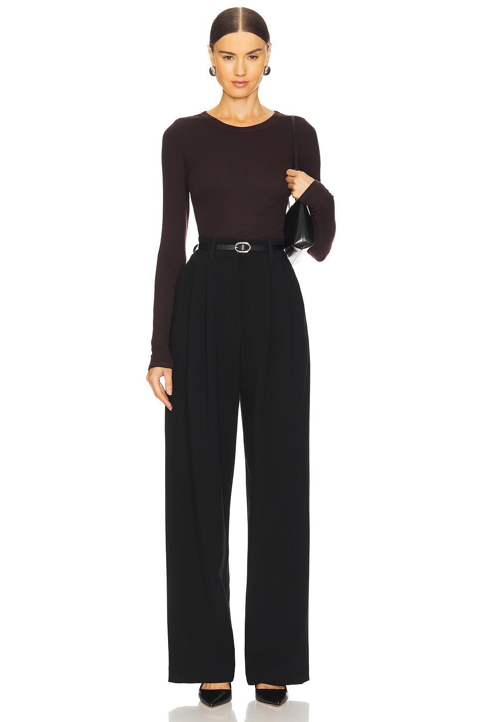Silk Knit Long Sleeve Crew Enza Costa Product Image