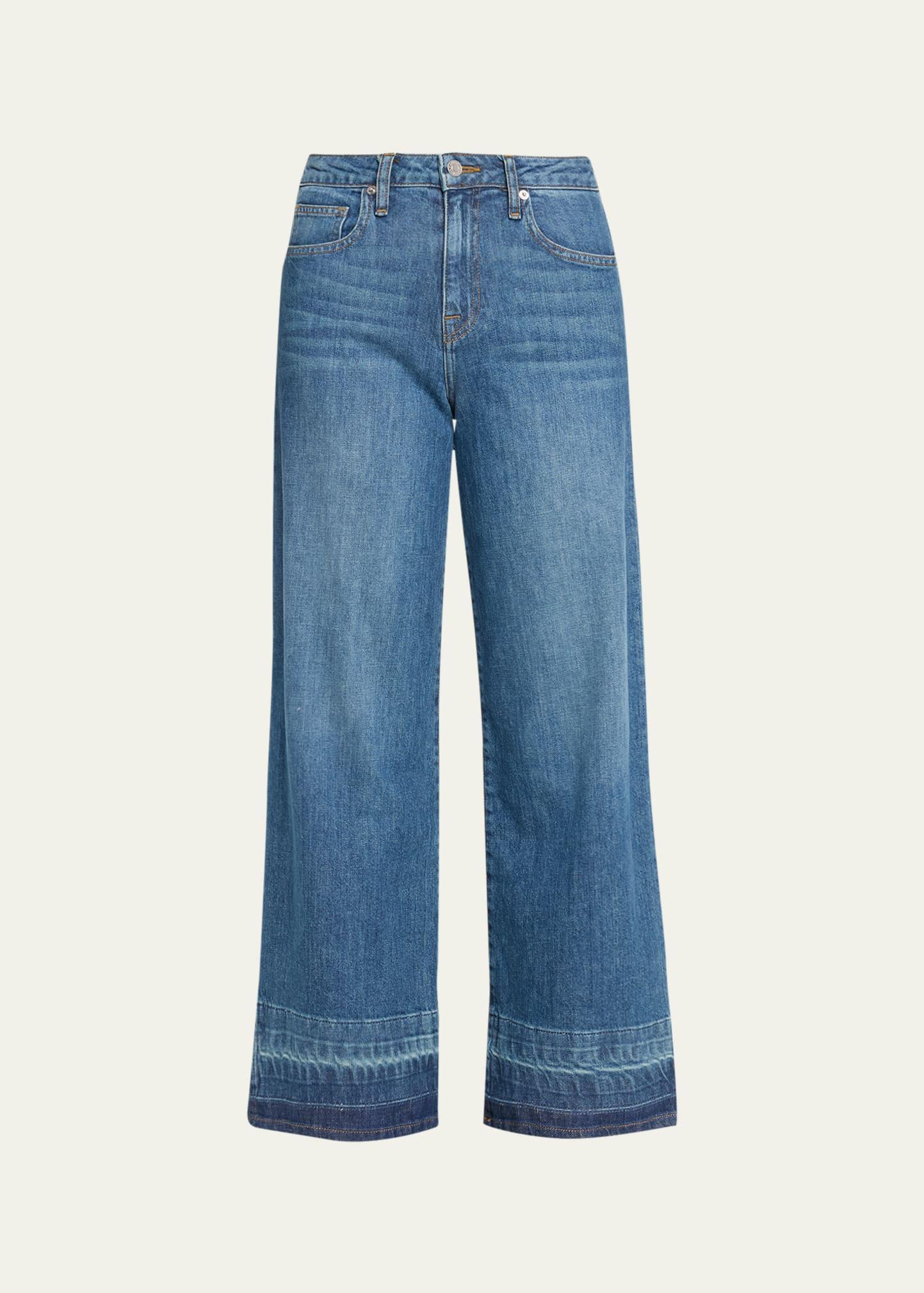 Jude Mid-Rise Cropped Wide-Leg Denim Jeans Product Image