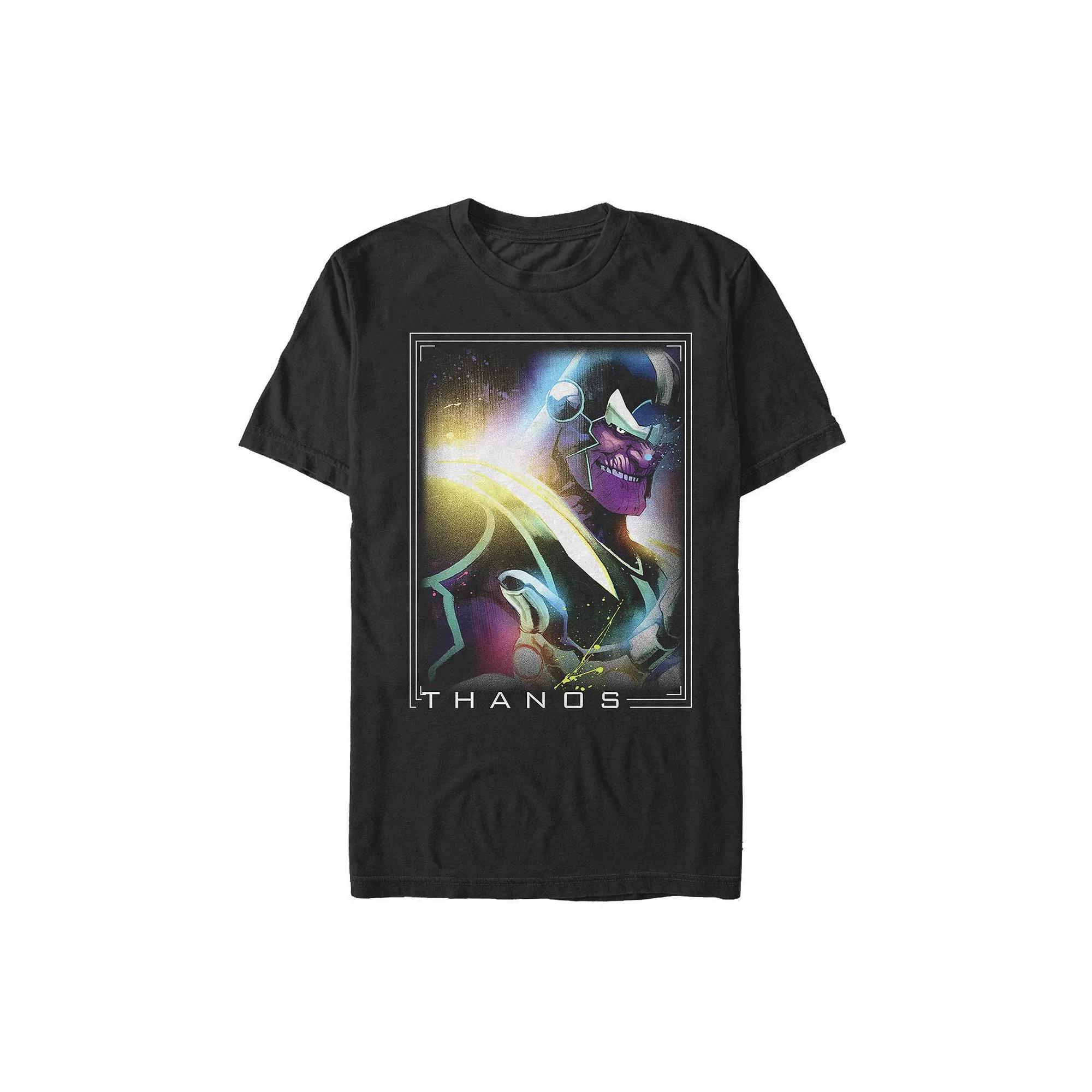 Men's Marvel Universe Thanos Neon Tee, Size: XL, Black Product Image