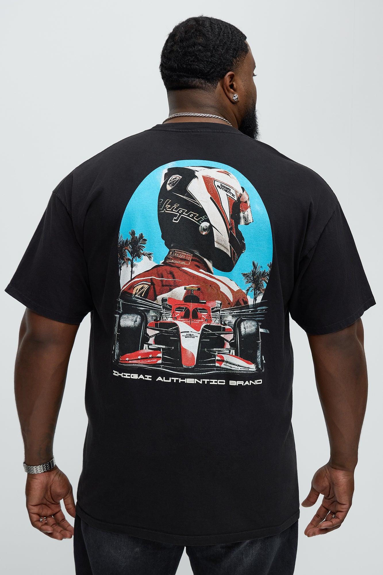 Japan Racing Team Oversized Short Sleeve Tee - Black Product Image