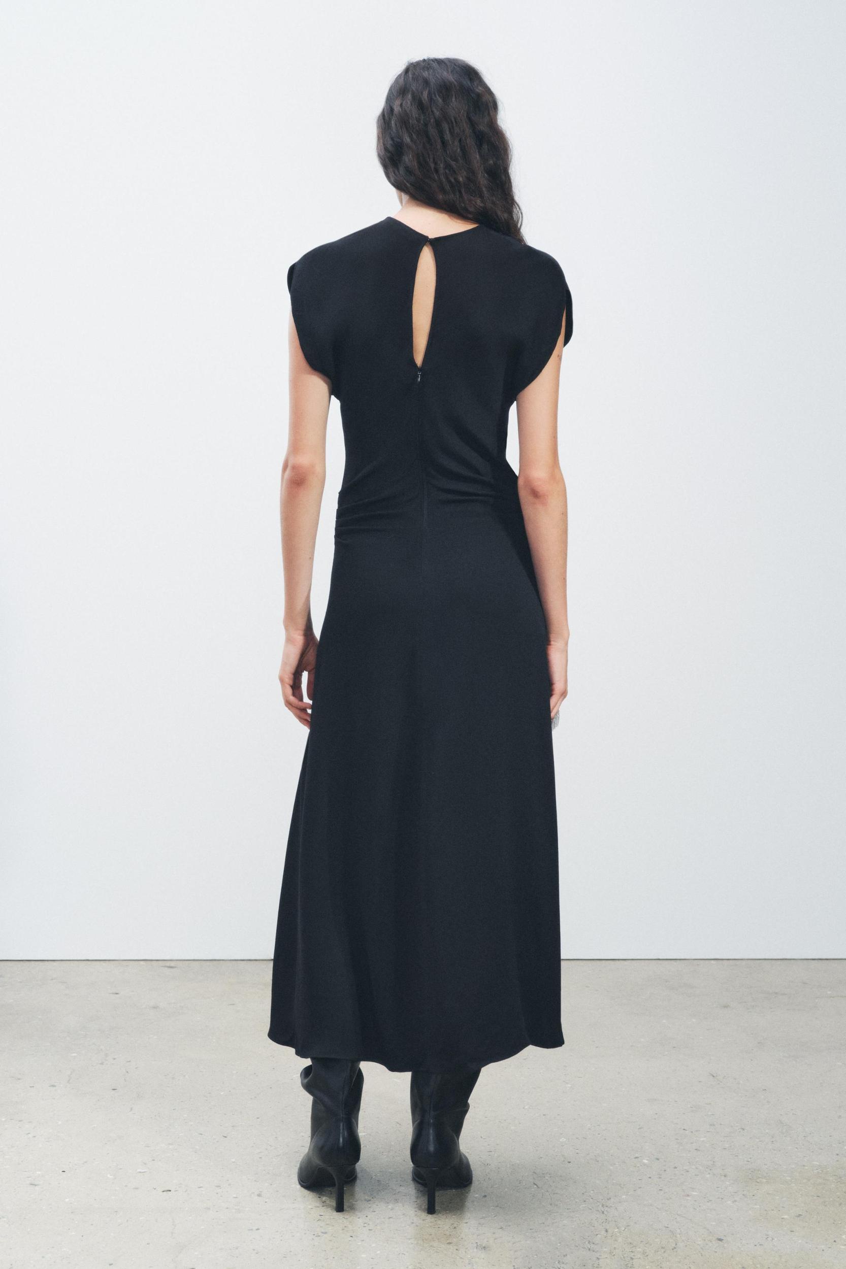 LONG DRAPED DRESS ZW COLLECTION Product Image