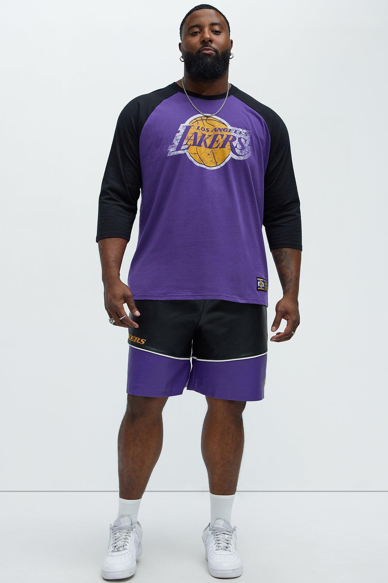 Lakers Fade Away 3/4 Sleeve Tee - Purple Product Image